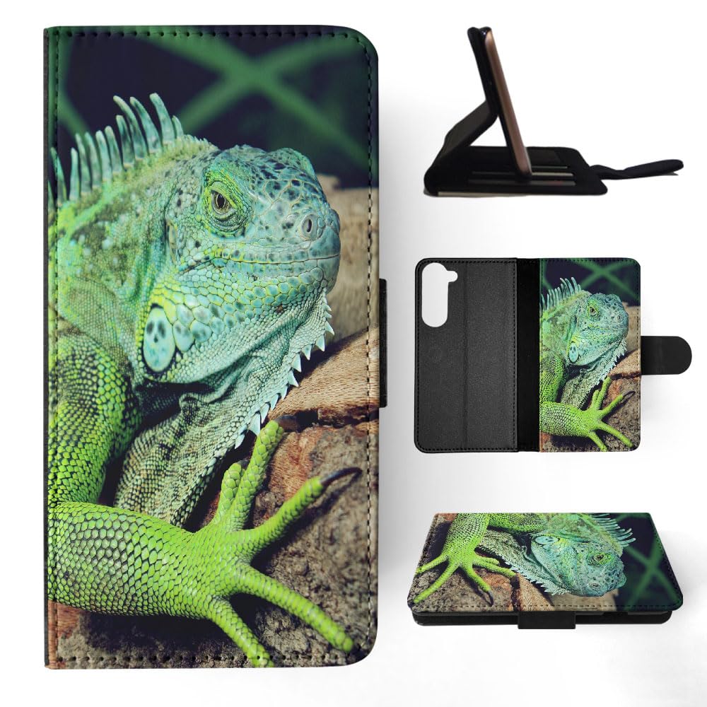 Foxercases Lizard Reptile Chameleon #6 Flip Wallet Phone Case Cover for Samsung Galaxy S23+ Plus - Stylish Protective Case with Card Slots for Everyday Use & Travel