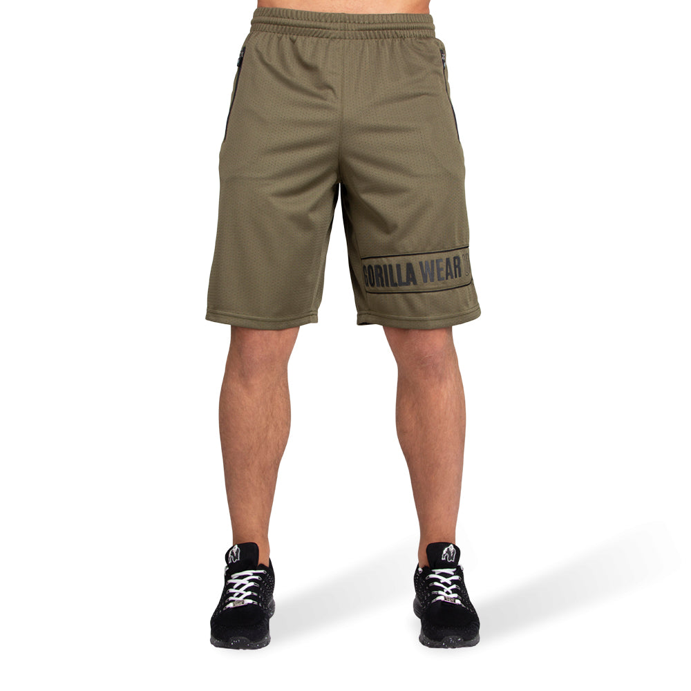 Branson Men's Cargo Shorts - Army Green & Black - Durable Outdoor Hiking & Casual Summer Shorts for Men