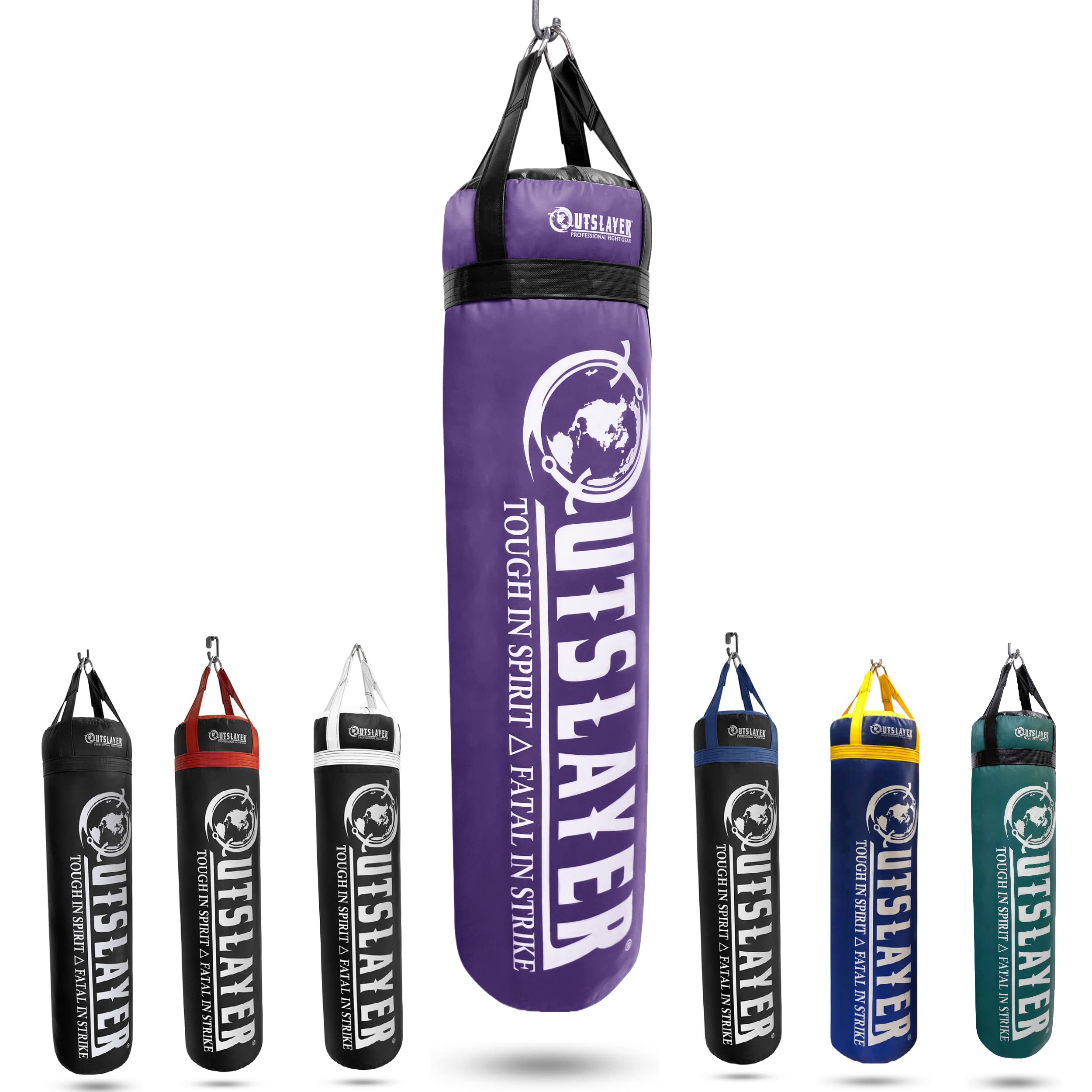 100 lbs Heavy Duty Filled Punching Bag for Boxing, MMA, Kickboxing & Taekwondo Training | Professional Martial Arts Equipment | Made in USA | Perfect for Home Gym, Garage & Dojo Workouts