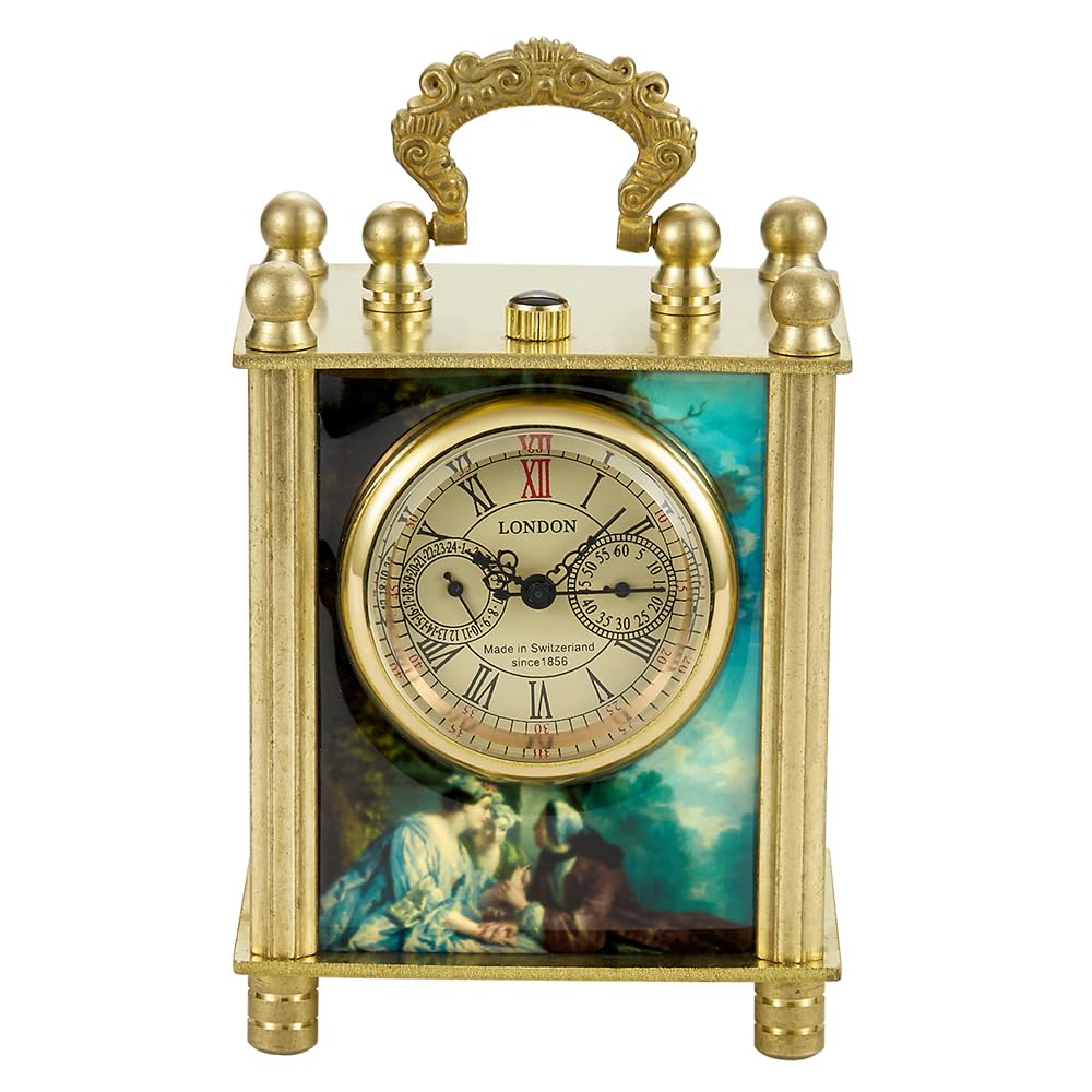 Vintage Copper Hand-Wind Mechanical Pocket Watch with Second & 24-Hour Subdials - London Design for Men - Perfect for Weddings, Collectors & Steampunk Fashion Accessories