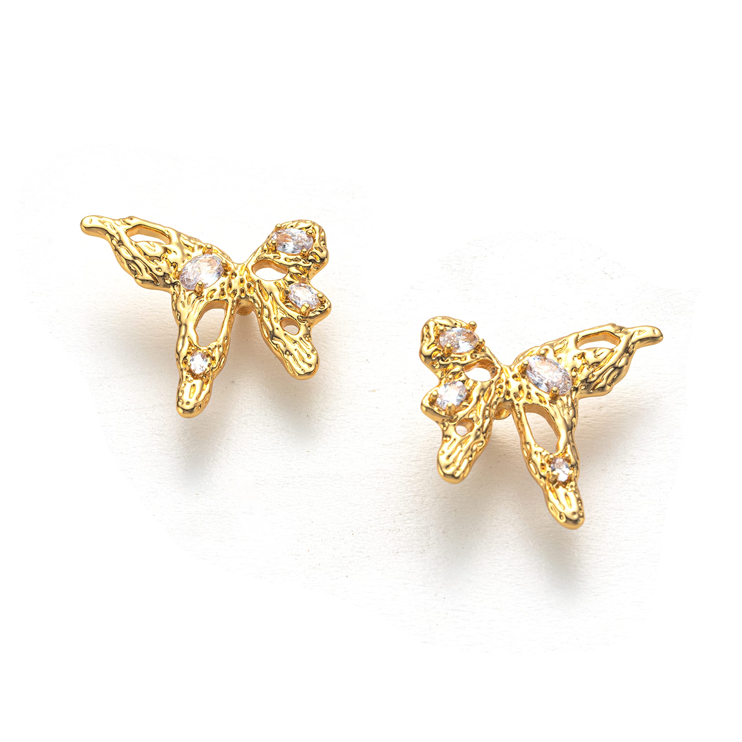 18K Gold Stud Earrings for Women - Hypoallergenic Flat Back Ear Studs | C.Paravano Luxury Jewelry | Perfect for Everyday Wear, Office & Special Occasions