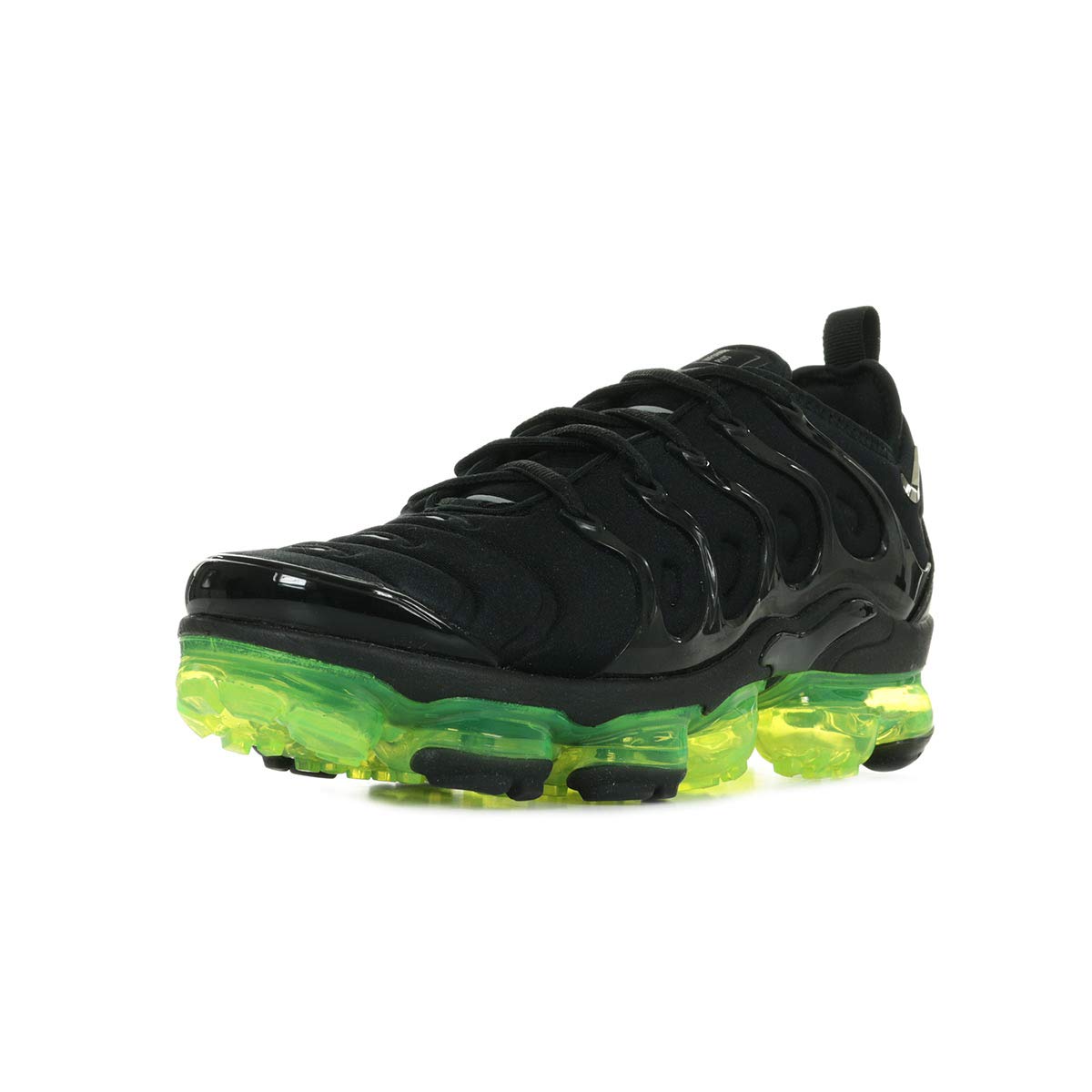 Nike Men's AIR Vapormax Plus Running Shoes - Size 9.5 Black Volt | Lightweight Cushioned Sneakers for Jogging, Gym Workouts & Everyday Wear