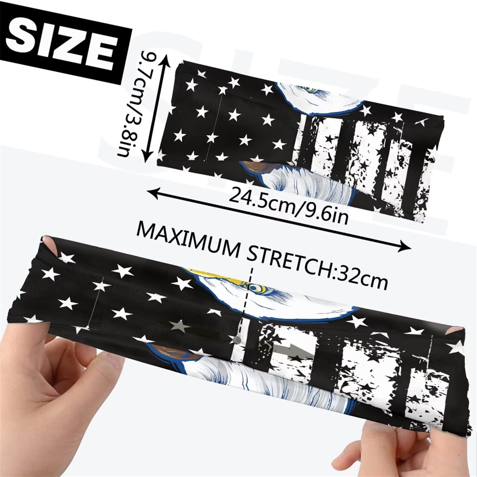4 Pack Moon Star Print Sports Headbands for Women & Men - Non-Slip Workout Headband, Running Sweatband with Moisture Wicking Technology - Perfect for Yoga, Gym, Tennis & Outdoor Activities