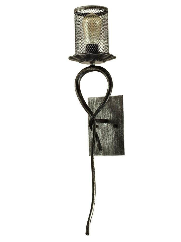 Dale Tiffany SPW15016 Ernie - 6.5 Inch 6W LED Mesh Wall Sconce Light Fixture, Silver/Black Finish with Metal Mesh Shade - Perfect for Bedroom, Hallway, and Living Room Wall Lighting