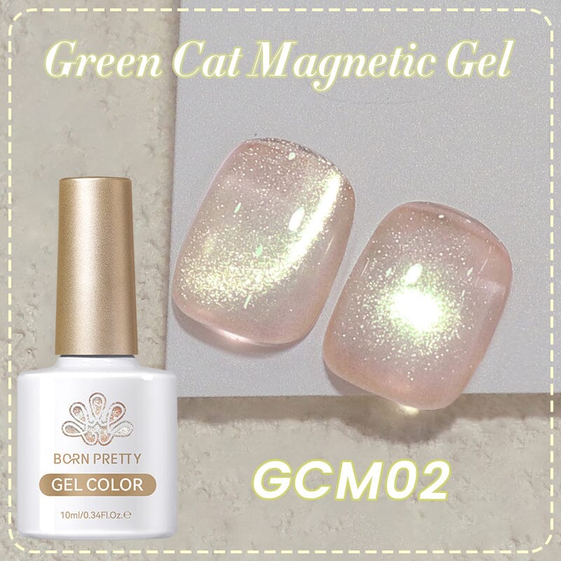 Gold Cat Magnetic Gel Polish GCM02 - 10ml Long-Lasting Nail Polish for Salon & Home Manicure - Perfect for Nail Art, Special Occasions & DIY Nail Designs