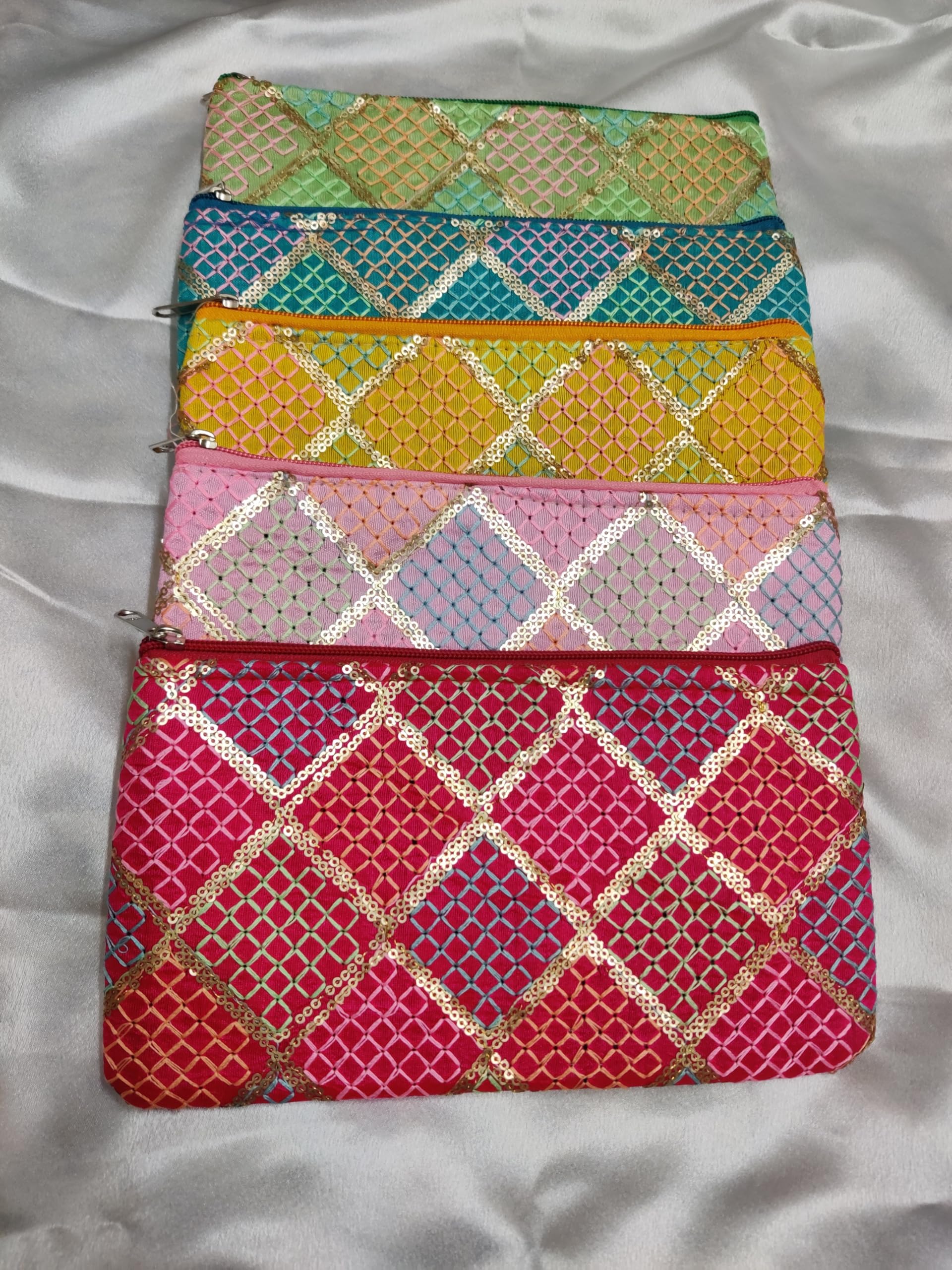 Betterminds Women's Clutch Purses Set of 5 - Elegant Multicolor Handbags for Weddings, Housewarming Parties & Baby Showers - Perfect Thank You Gifts for Guests & Special Occasions