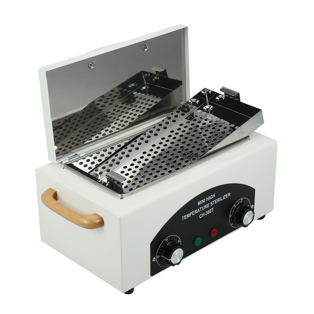 Professional Nail Tool Sterilizer Box - High Temperature UV Sanitizer with Removable Stainless Steel Tray for Nail Art Tools - CE & FDA Approved - Perfect for Salons, Home Manicures & Travel Hygiene