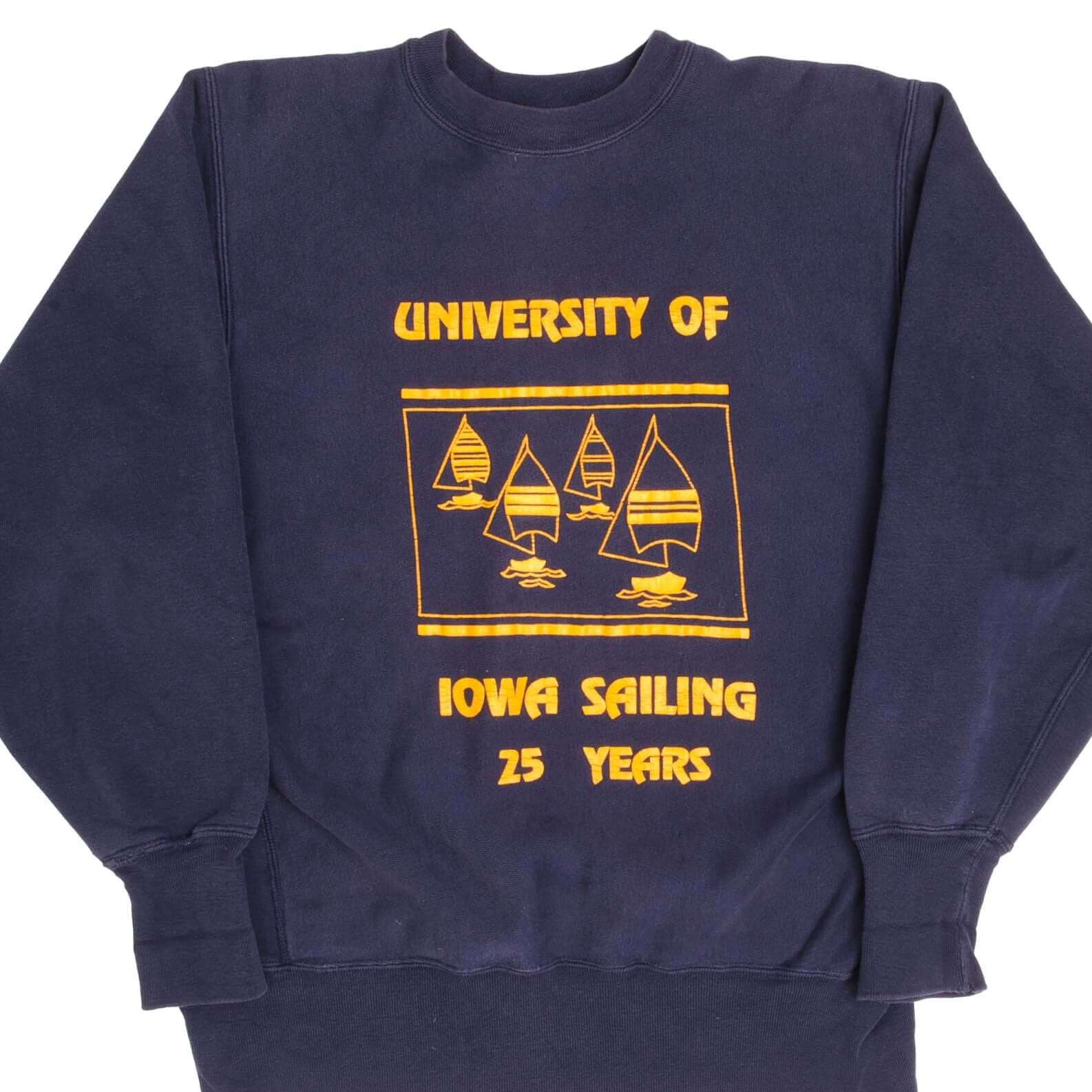 Vintage Champion Reverse Weave University of Iowa Sweatshirt 1980s Large - Made in USA - Retro College Style for Casual Wear & Sports Fans