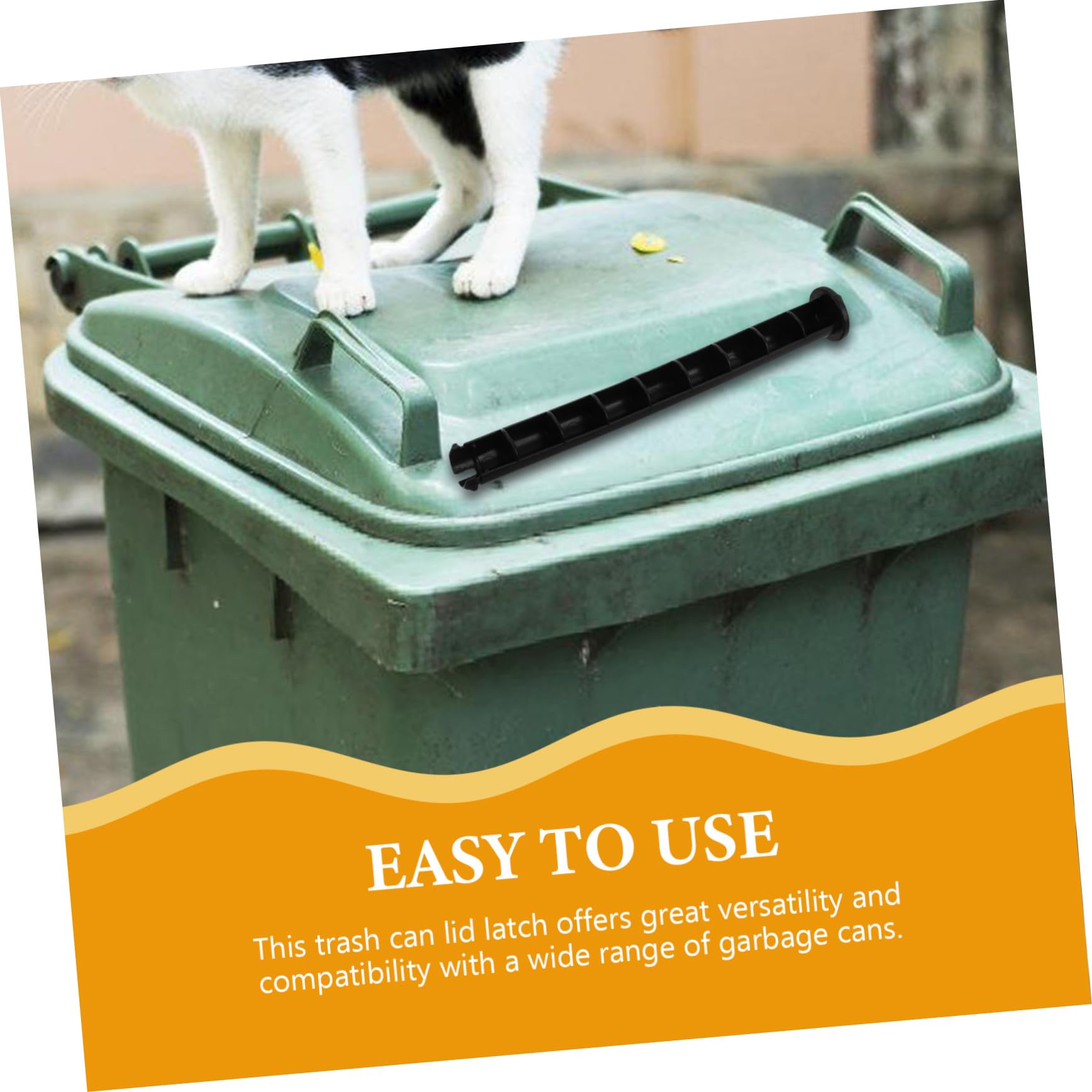 4-Piece Replacement Lid Clips for Trash Cans - Durable Locking Mechanism for Garbage Bins - Perfect for Kitchen, Bathroom & Outdoor Waste Containers