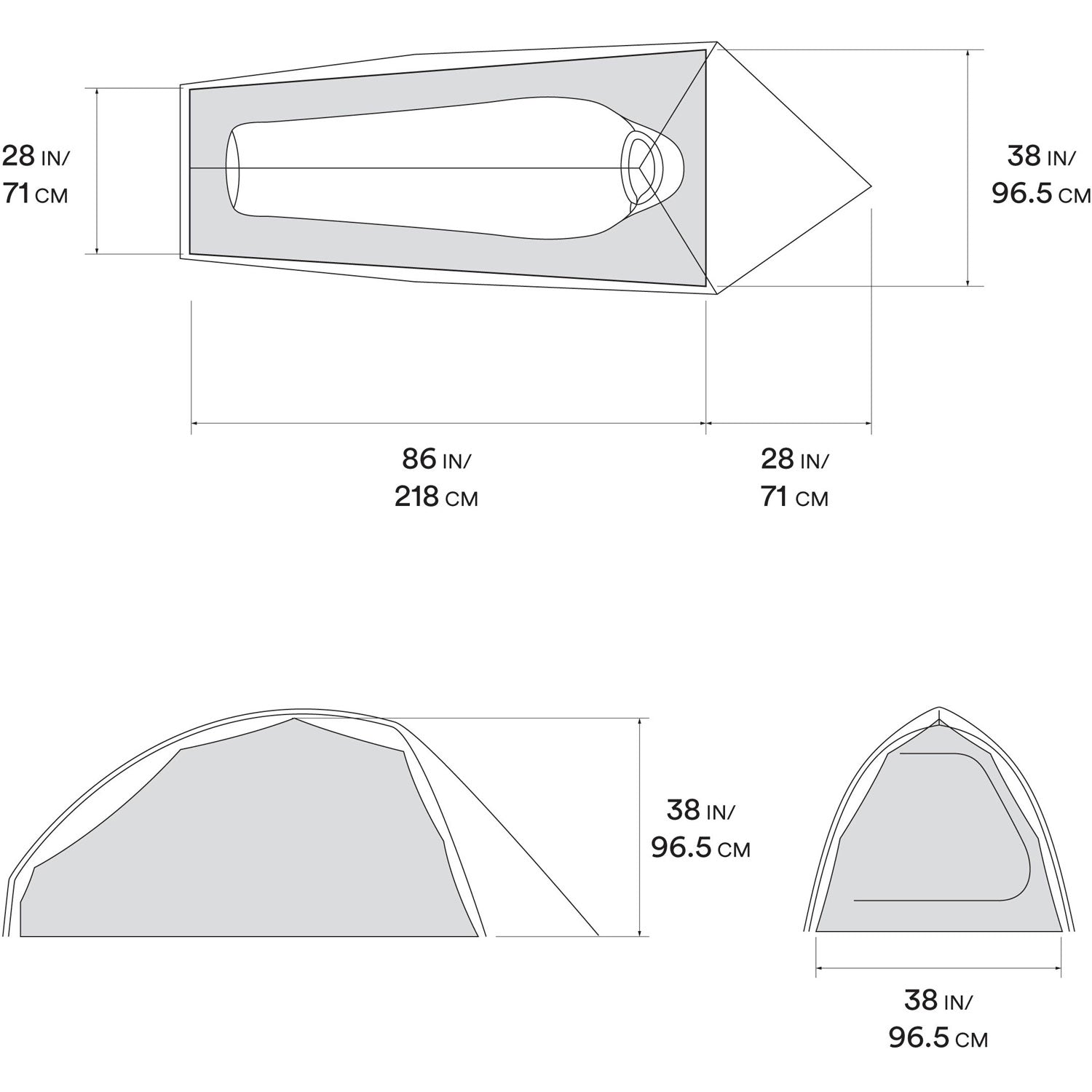 Mountain Hardwear Nimbus UL 1 Person Backpacking Tent - Ultralight & Waterproof for Solo Hiking, Camping & Outdoor Adventures
