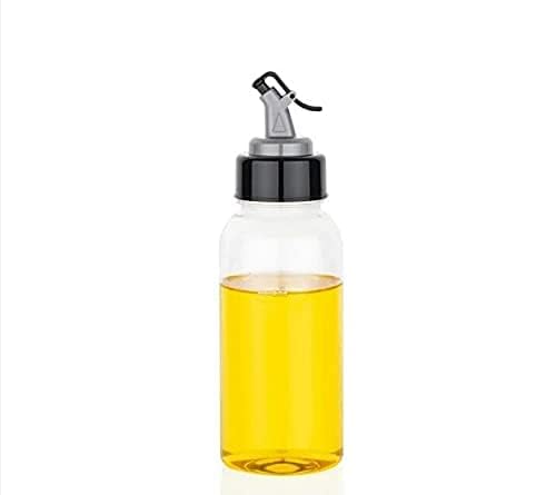 Nexellar 1000ml Transparent Leak-Proof Plastic Oil Vinegar Dispenser Bottle - Food Grade BPA-Free Kitchen Condiment Container for Cooking, Salad Dressing, Baking & Meal Prep - Easy Pour Sauce Bottle for Restaurants & Home Use