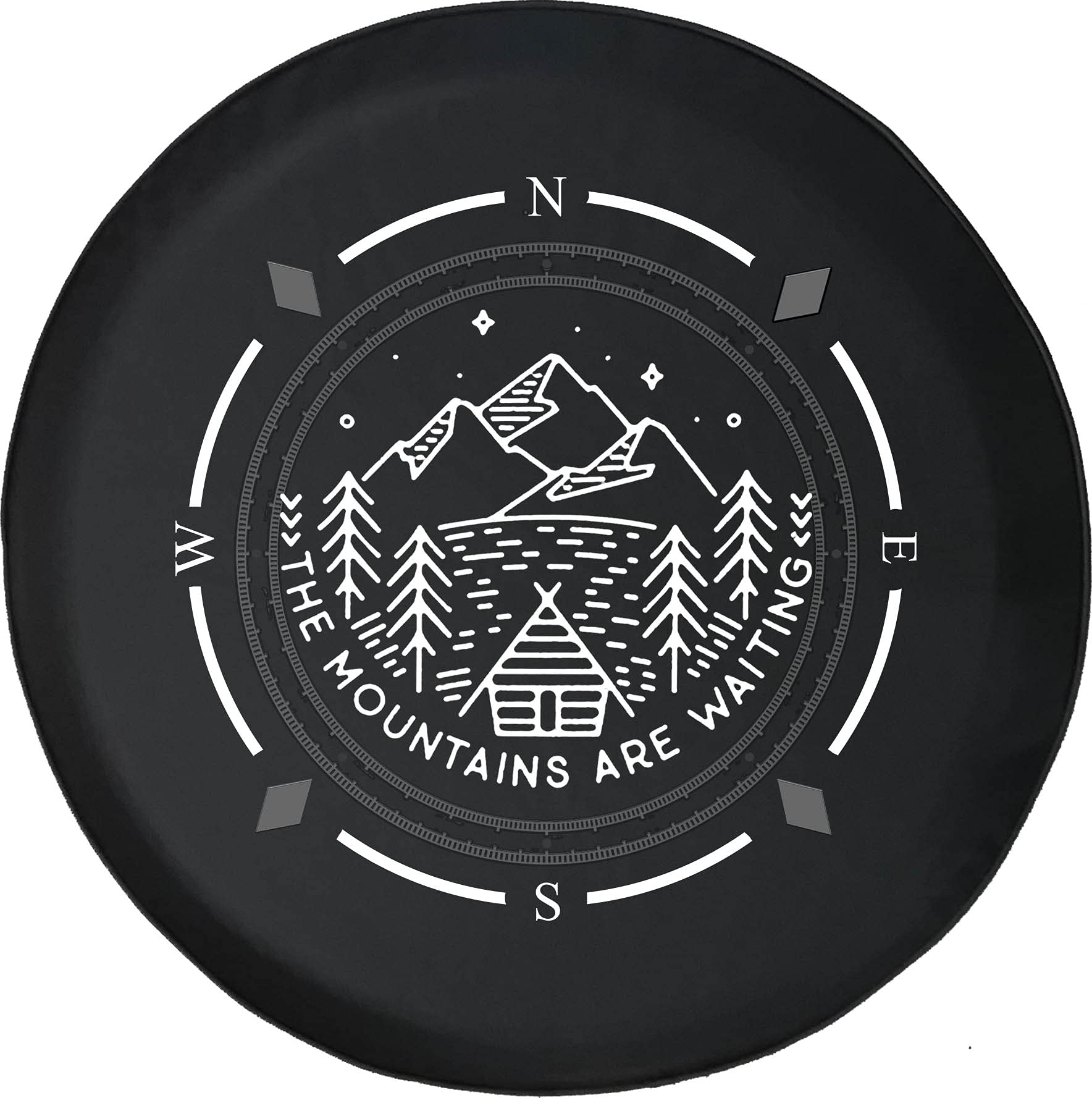 American Unlimited Spare Tire Cover with Compass Design - Durable Wheel Cover for SUV, Trailer, RV & Most Vehicles | Perfect for Off-Road Adventures & Camping Trips