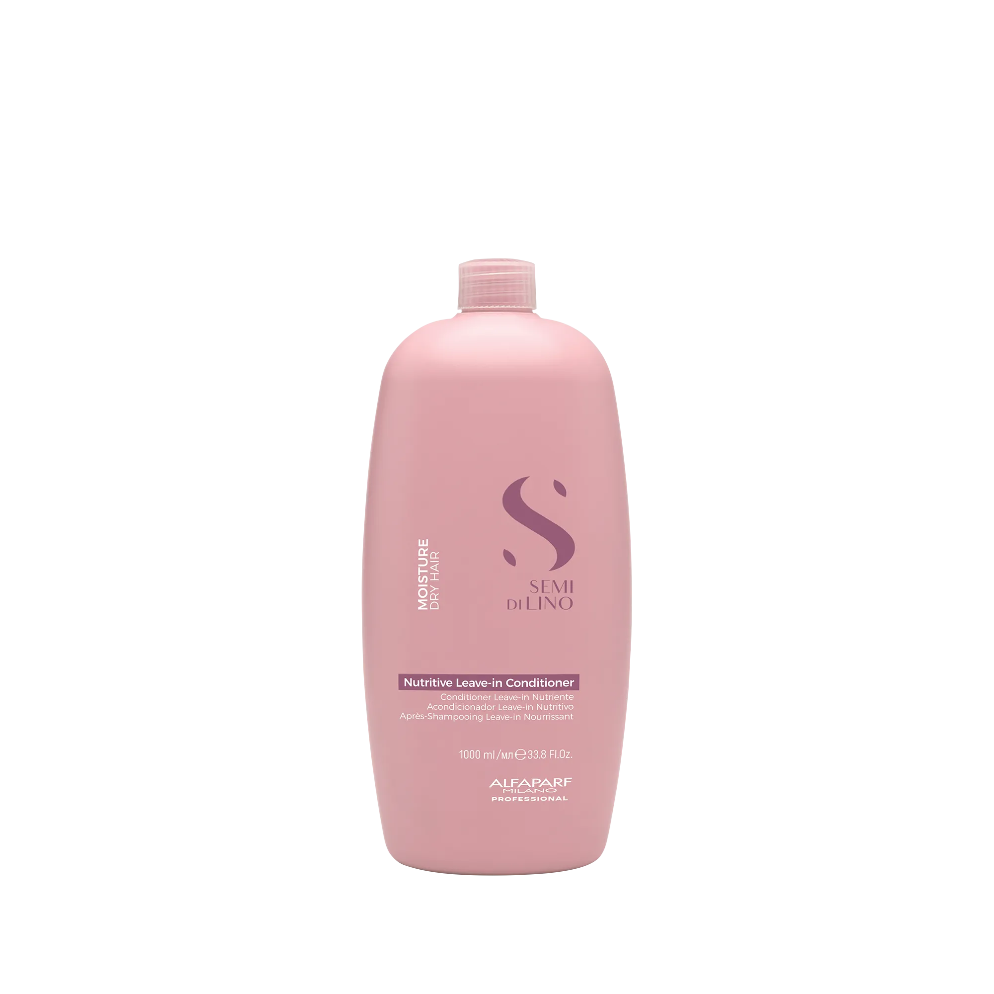 Alfaparf Milano Semi Di Lino Moisture Nutritive Low Shampoo & Leave-In Conditioner Set - 1 Liter Duo for Dry, Damaged Hair - Salon Quality Hydration for Smooth, Shiny Hair at Home