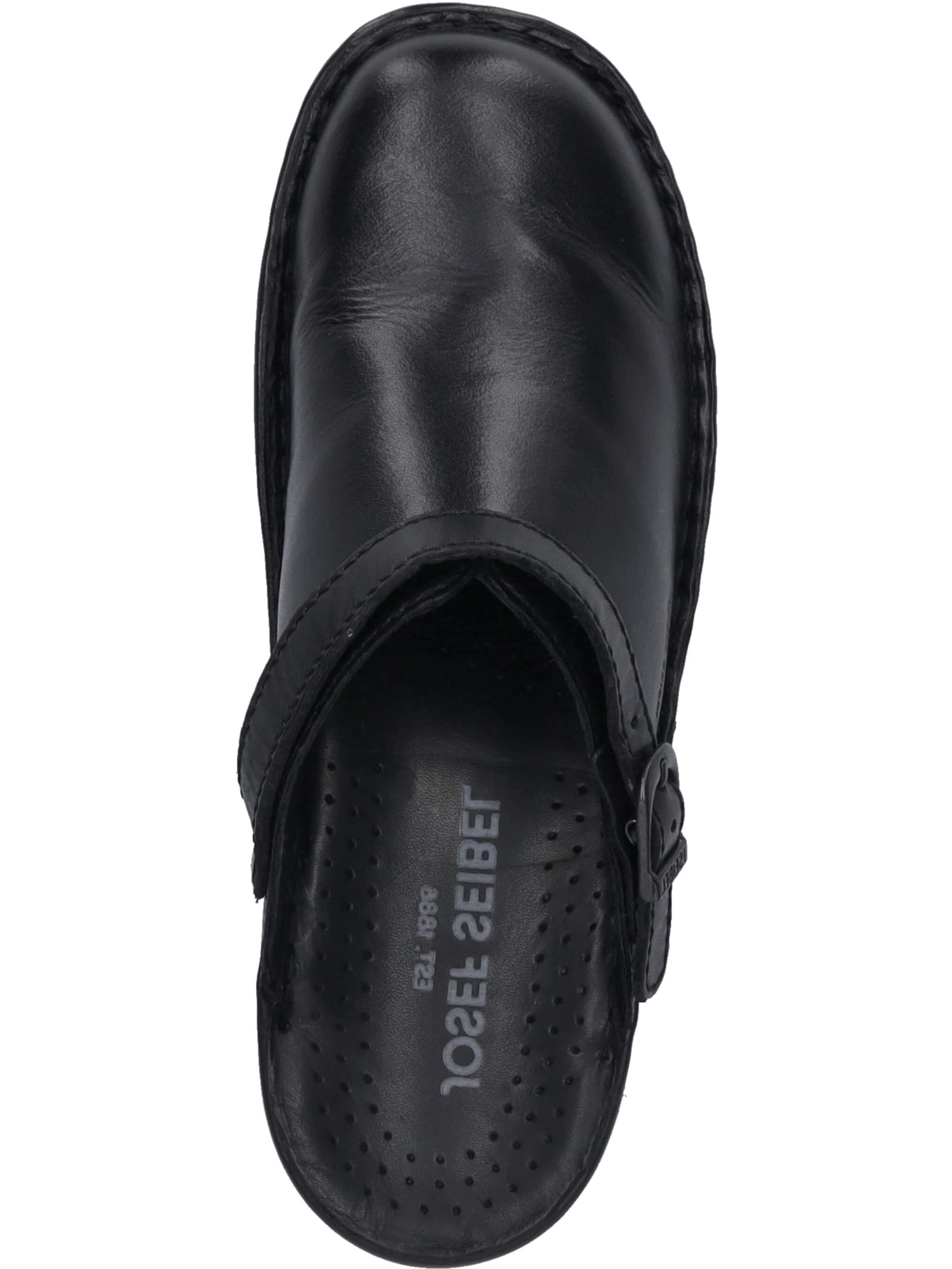 Josef Seibel Women's Betsy Clogs - Comfortable Slip-On Shoes for Women, Black Leather, Size 6.5 UK - Perfect for Nursing, Teaching & Casual Wear