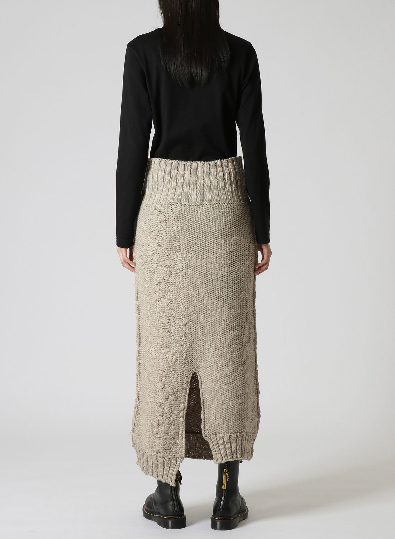 3G Tuck Robe Pattern Back Slit Skirt - Elegant Women's Midi Skirt for Office, Party & Casual Wear | Flowy & Comfortable Stretch Fabric