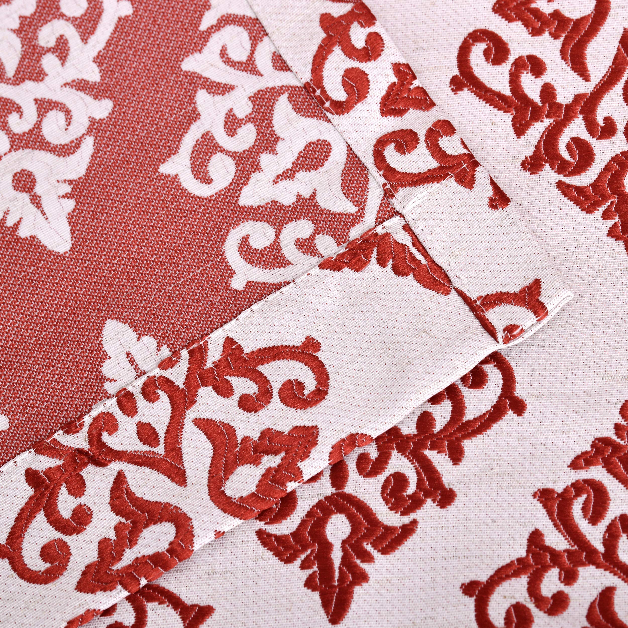 Elegant Jacquard Embroidered Curtains Set of 2 - 52