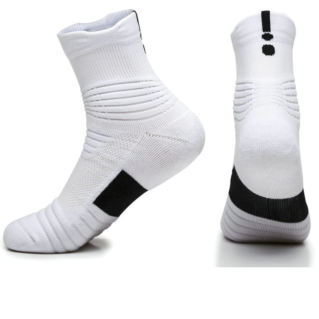 Elite Basketball Socks - Compression Cushion Crew Socks for Men & Women - Thick Athletic Socks for Basketball, Cycling & Sports - Perfect for Training, Games & Workouts
