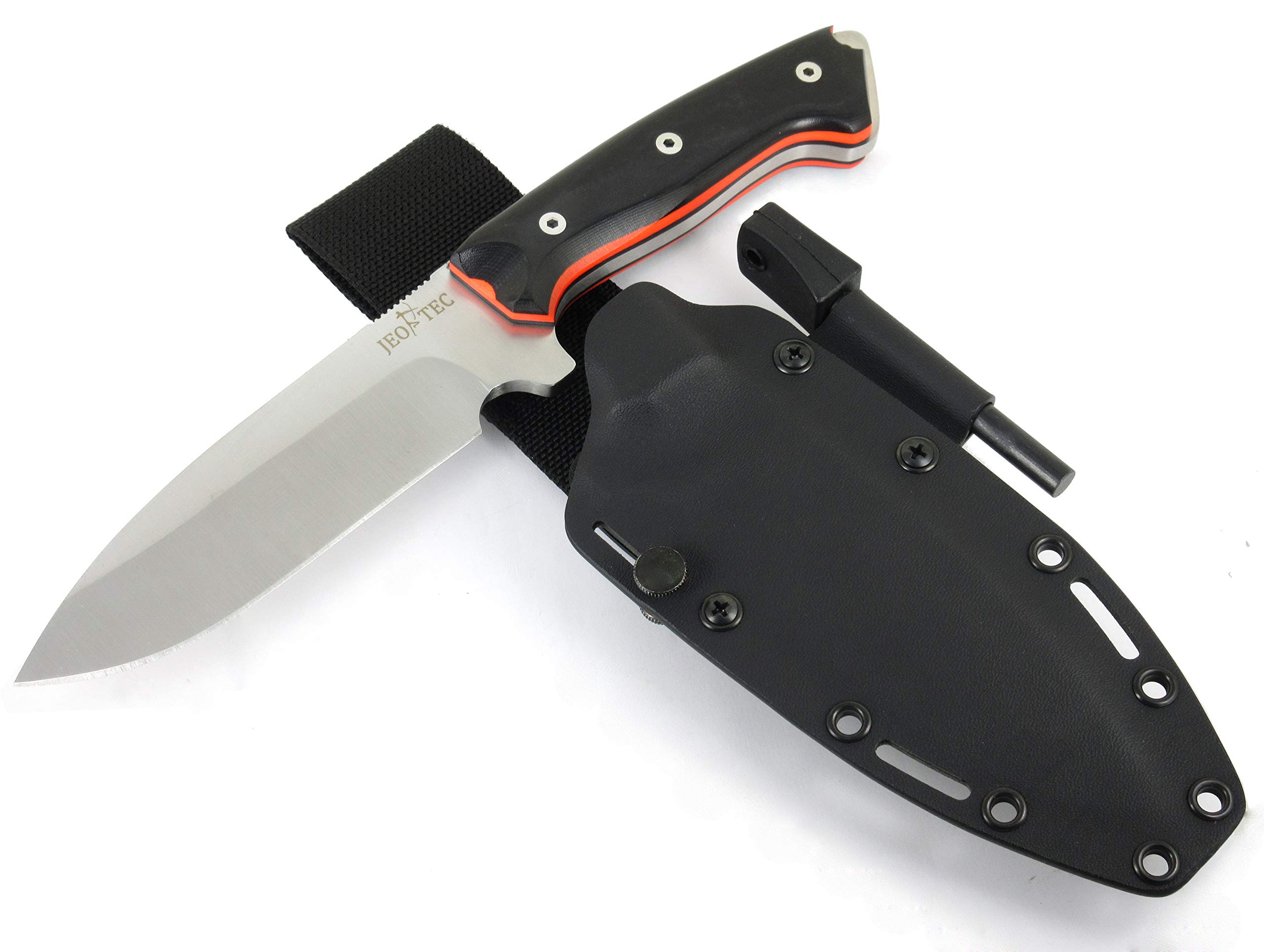 JEO-TEC Nº39 - NEW CELTIBERO - Premium Bushcraft Survival Hunting Camping Knife with MOVA Stainless Steel Blade & Kydex Sheath - Handmade Outdoor Tool for Wilderness Survival, Hunting Trips, and Camping Adventures