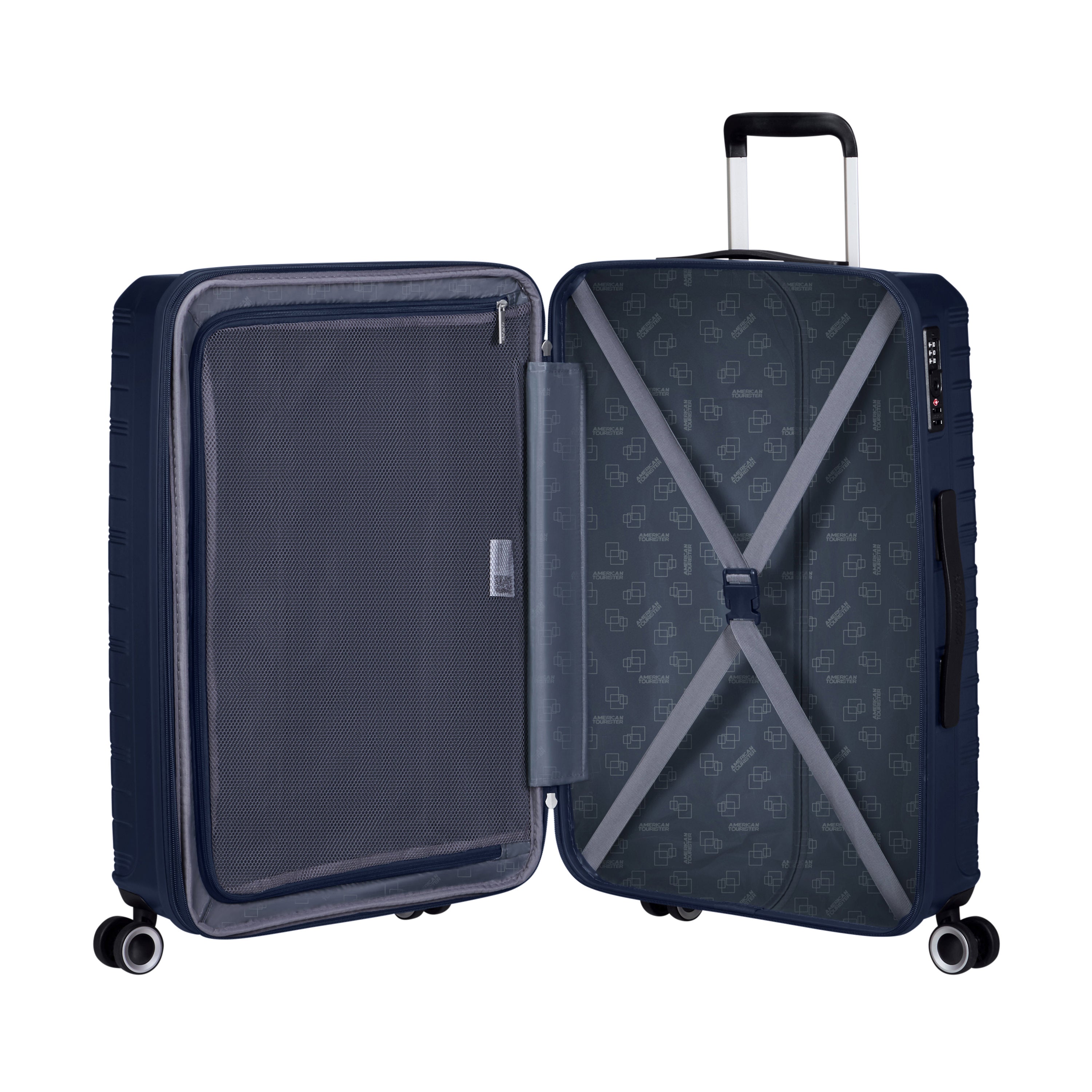 American Tourister Surftime Spinner Expandable Medium Luggage - 28 Inch Lightweight Hardshell Suitcase with 360° Wheels for Travel, Vacation & Business Trips