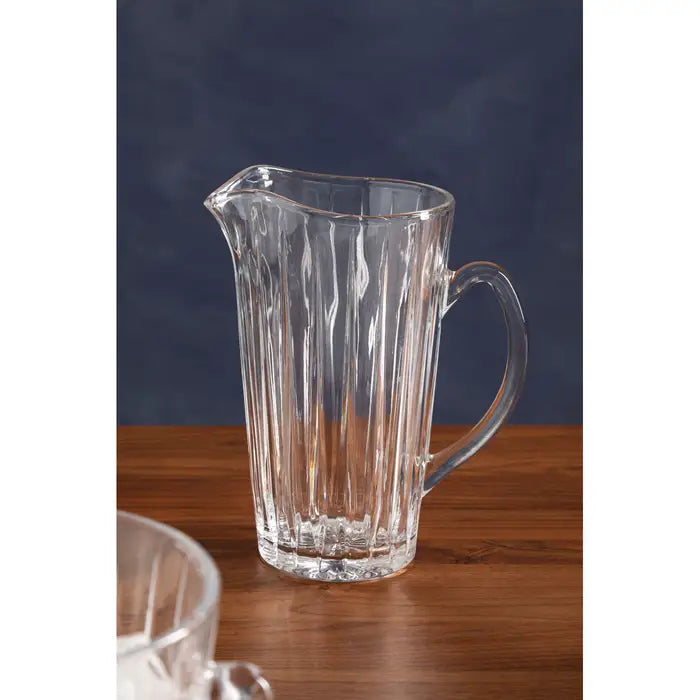 Beaufort Crystal Pitcher - Elegant Glass Water Pitcher for Home, Kitchen & Entertaining - Perfect for Iced Tea, Lemonade & Cocktails