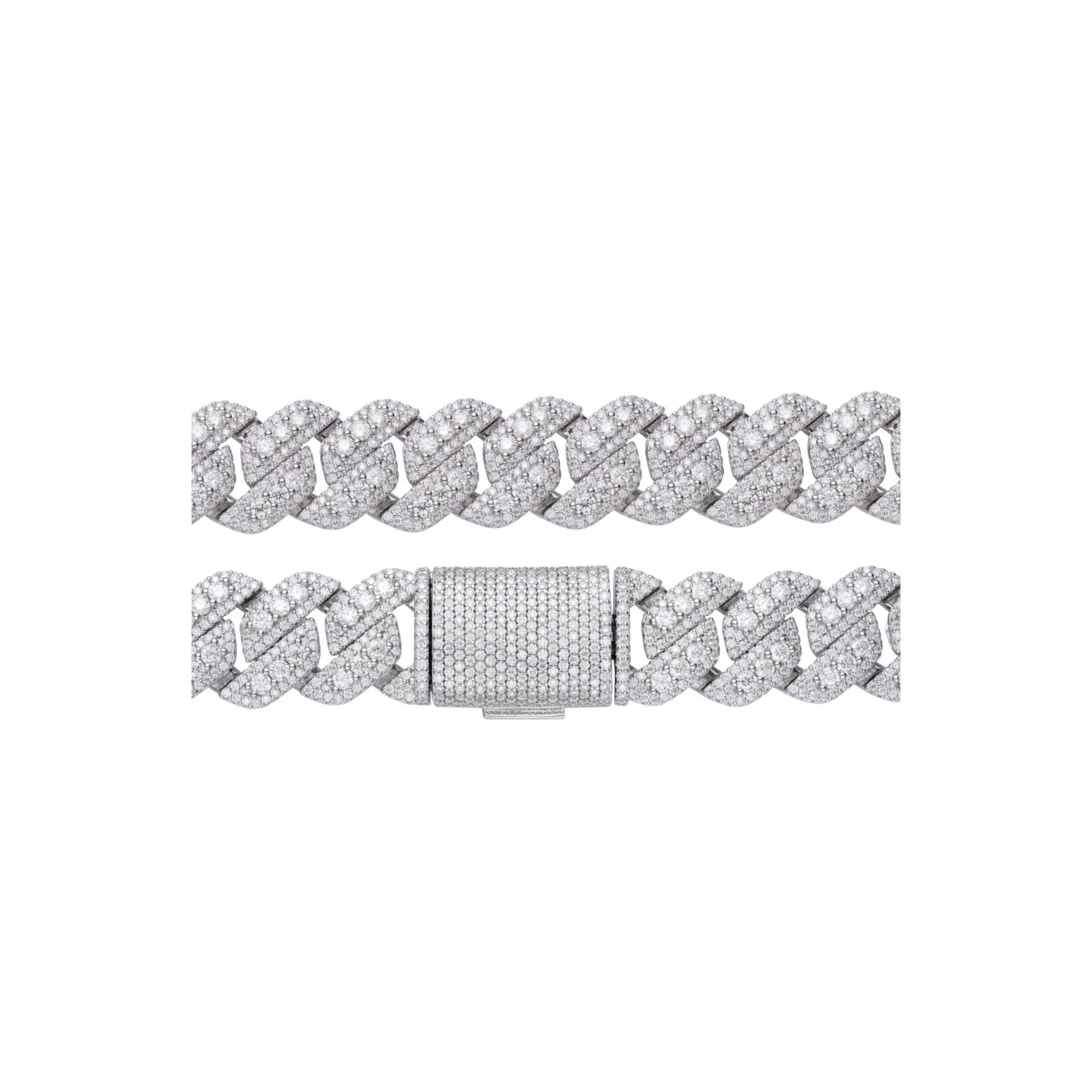 20mm Miami Cuban Moissanite Diamond Chain 22