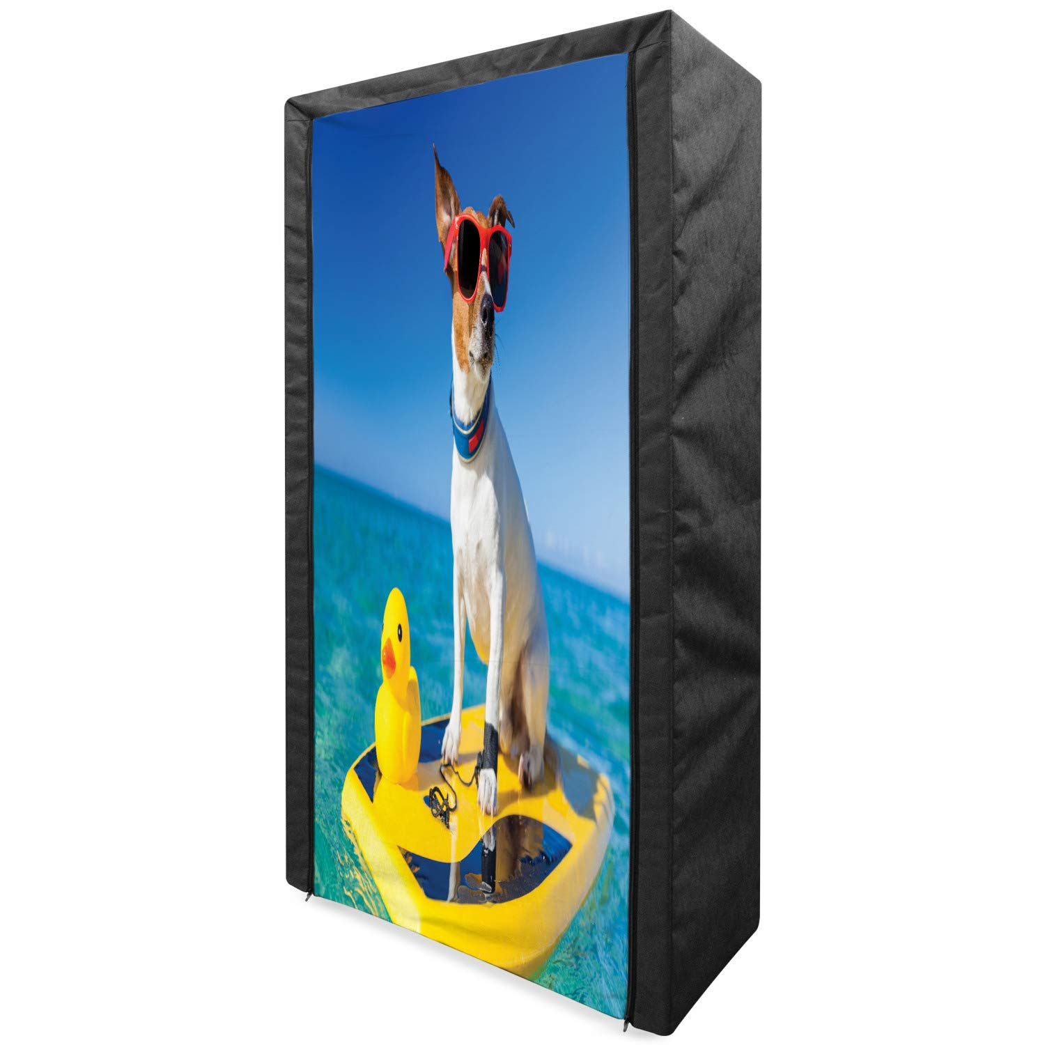 Ambesonne Multicolor Rubber Duck Portable Fabric Wardrobe - 33.5