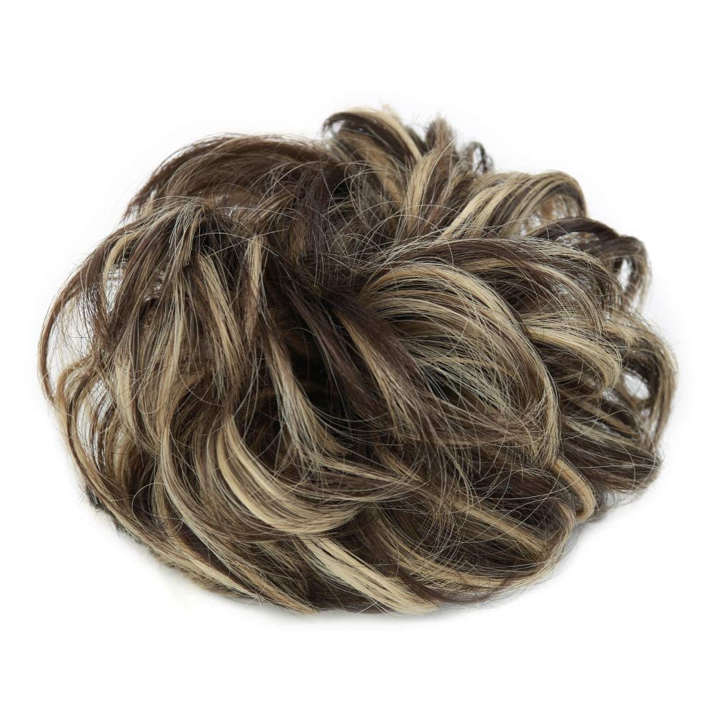 Curly Synthetic Messy Hair Bun Hair Scrunchies Extension - Perfect for Messy Bun Hairstyles, Ponytail Accessories & Everyday Hair Styling