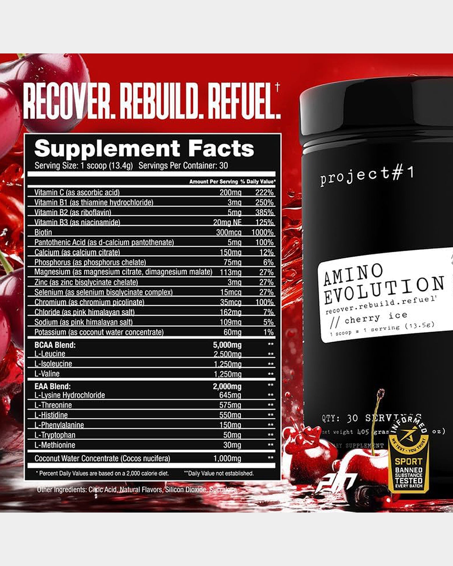Project#1 Nutrition Amino Evolution - Premium Amino Acid Supplement for Muscle Recovery & Performance - Ideal for Athletes, Bodybuilders & Fitness Enthusiasts