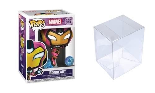 Funko Pop! Marvel Iron Man Ironheart #687 Exclusive Vinyl Collectible Figure with Pop Protector Case – Perfect for Display, Gifts & Marvel Collections