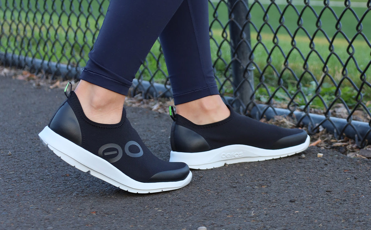 Women's OOmg Sport Low Shoe - White & Black | Lightweight Running Sneakers for Women | Perfect for Gym, Workout & Casual Wear