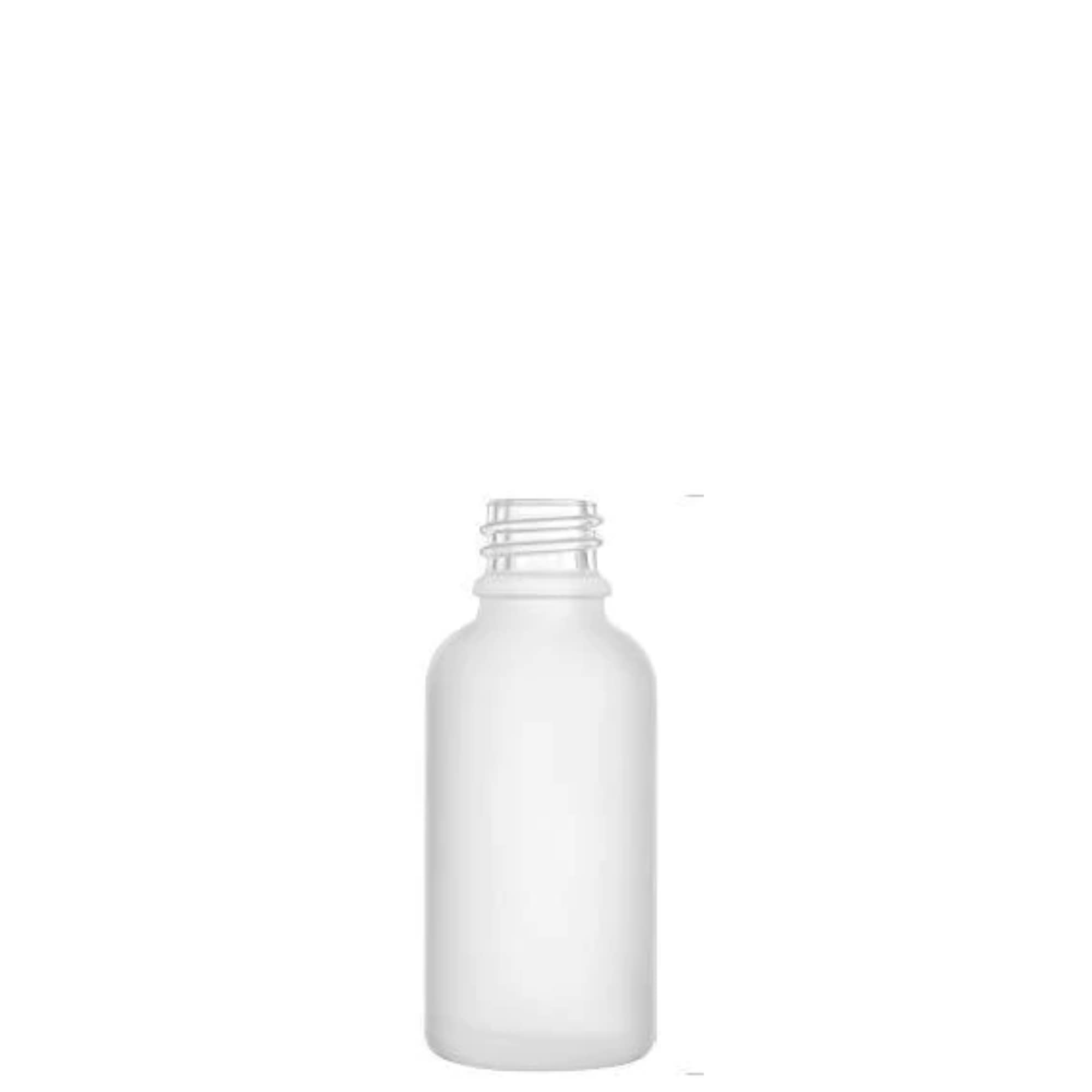 Refillable 30ml Clear Frosted Glass Bottles with Silver Cap & V Drop Nozzle - 2 Pack for Essential Oils, Serums, Cosmetics | Travel-Friendly Skincare & DIY Storage Solution for Toners, Blends & Beauty Products