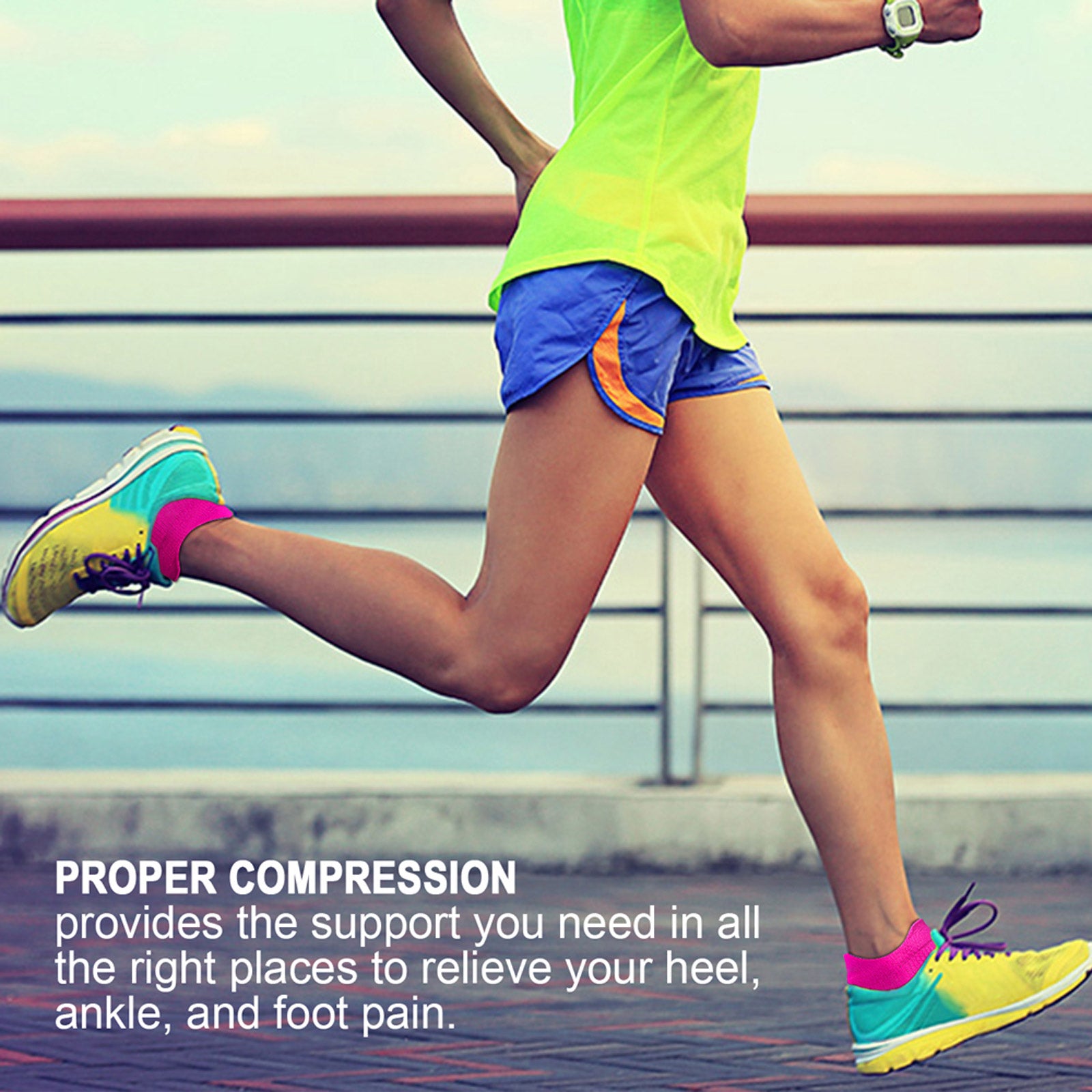 GECKOMAN x PAPLUS Ankle Compression Running Socks for Men & Women - 2 Pairs Pack - Moisture Wicking & Breathable for Marathon, Hiking, Gym Workout & Sports Performance