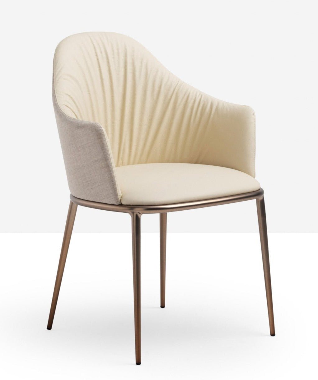 Midj Lea Deluxe PM TS Armchair - Modern Accent Chair for Living Room, Bedroom, or Office - Stylish and Comfortable Seating Solution
