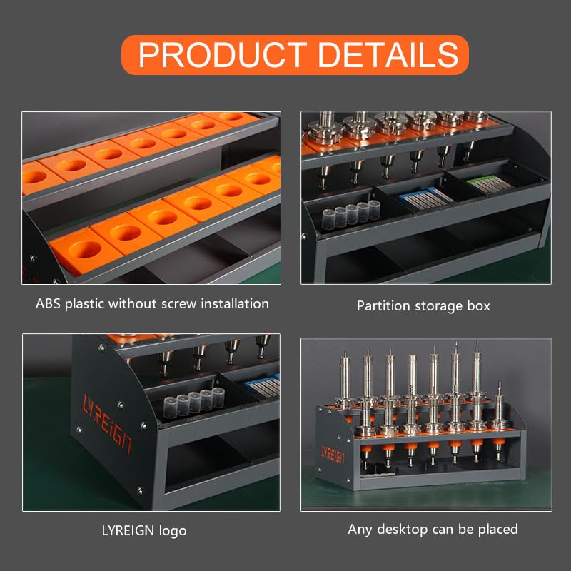 BT40 CNC Tool Rack & CAT40 CNC Tool Holder Organizer - Heavy Duty Desktop Storage System for CNC Machines, Workshops & Warehouses - Perfect for Machining Centers & Tool Organization