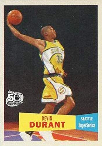 2007-08 Topps Kevin Durant Rookie Card #112 - 1957-58 Variations NBA Basketball Trading Card (Seattle Supersonics, NM-MT Condition) - Perfect for Collectors, Sports Memorabilia Enthusiasts & Investment