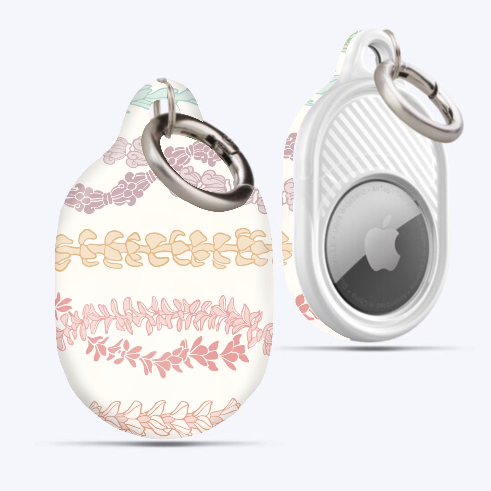 Forever Lei AirTag Case - Premium Leather Keychain Holder for Apple AirTag - Perfect for Keys, Wallets & Luggage Tracking