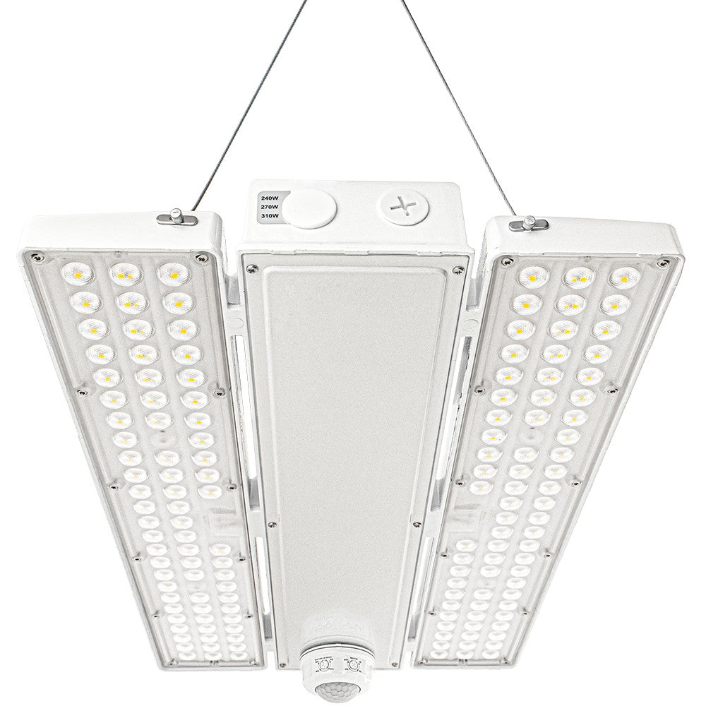 PAVO IV LED High Bay Light 310W 270W 240W - 5000K 4000K Daylight White - 46,000 Lumens - 277V 480V Commercial Lighting - Warehouse, Factory, Gym, Workshop Replacement for 1000W Metal Halide
