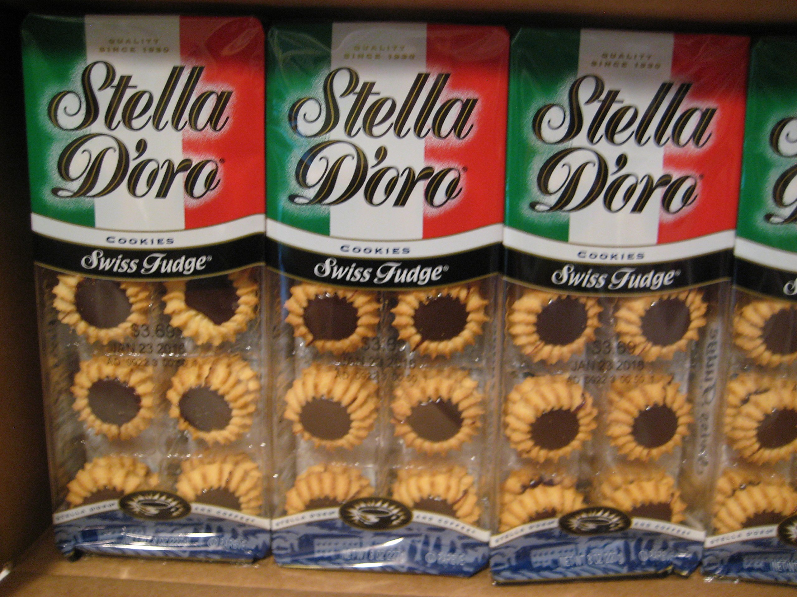 Stella D'oro Swiss Fudge Cookies - 16 Pack Case | Factory Sealed for Freshness | Perfect for Gifts, Parties & Coffee Time