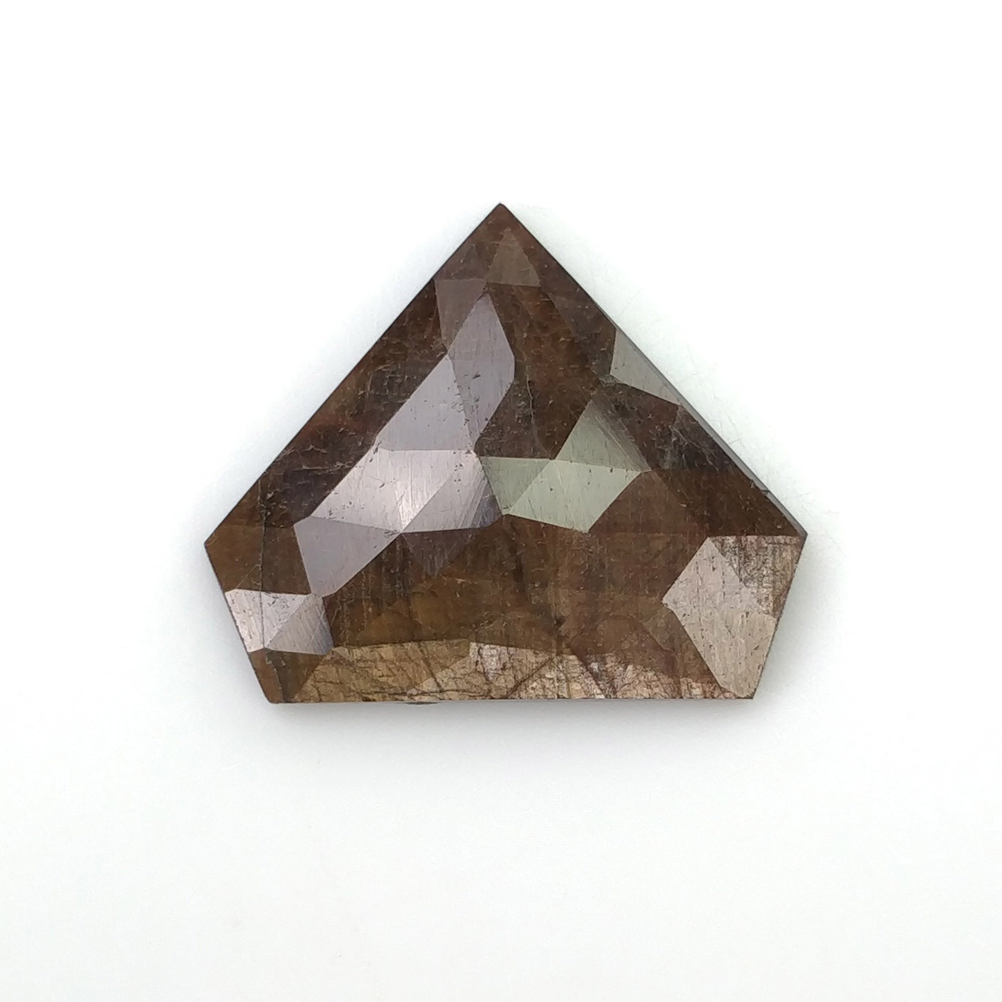 15.30cts Natural Untreated Golden Brown Chocolate Blue Sapphire Gemstone - Step Cut 22.5x19mm Uneven Shape (with Video) | Perfect for Jewelry Making, Engagement Rings & Luxury Gifts