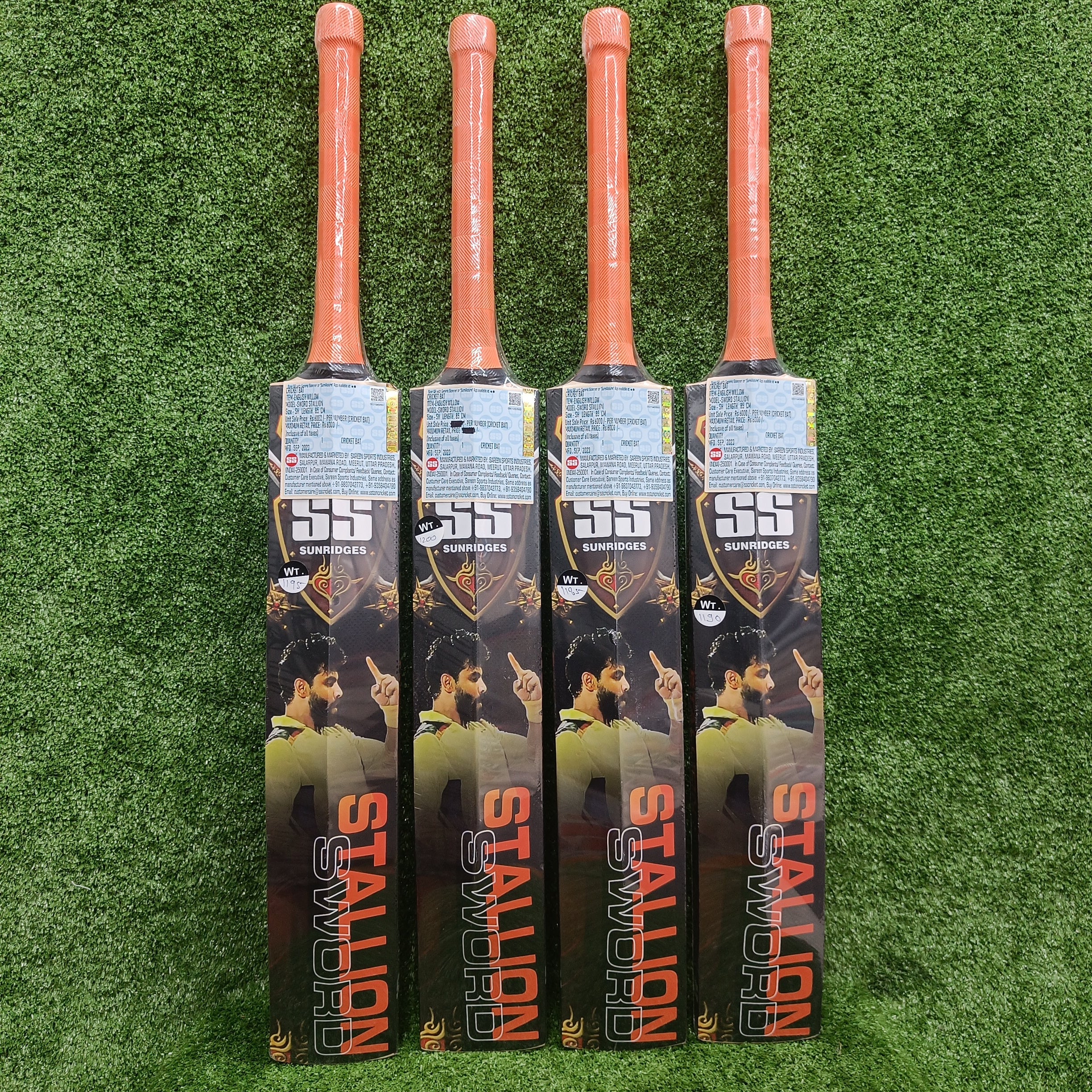Premium SS Stallion Sword English Willow Cricket Bat - Full Stickers | Perfect for Professional Matches & Training Sessions