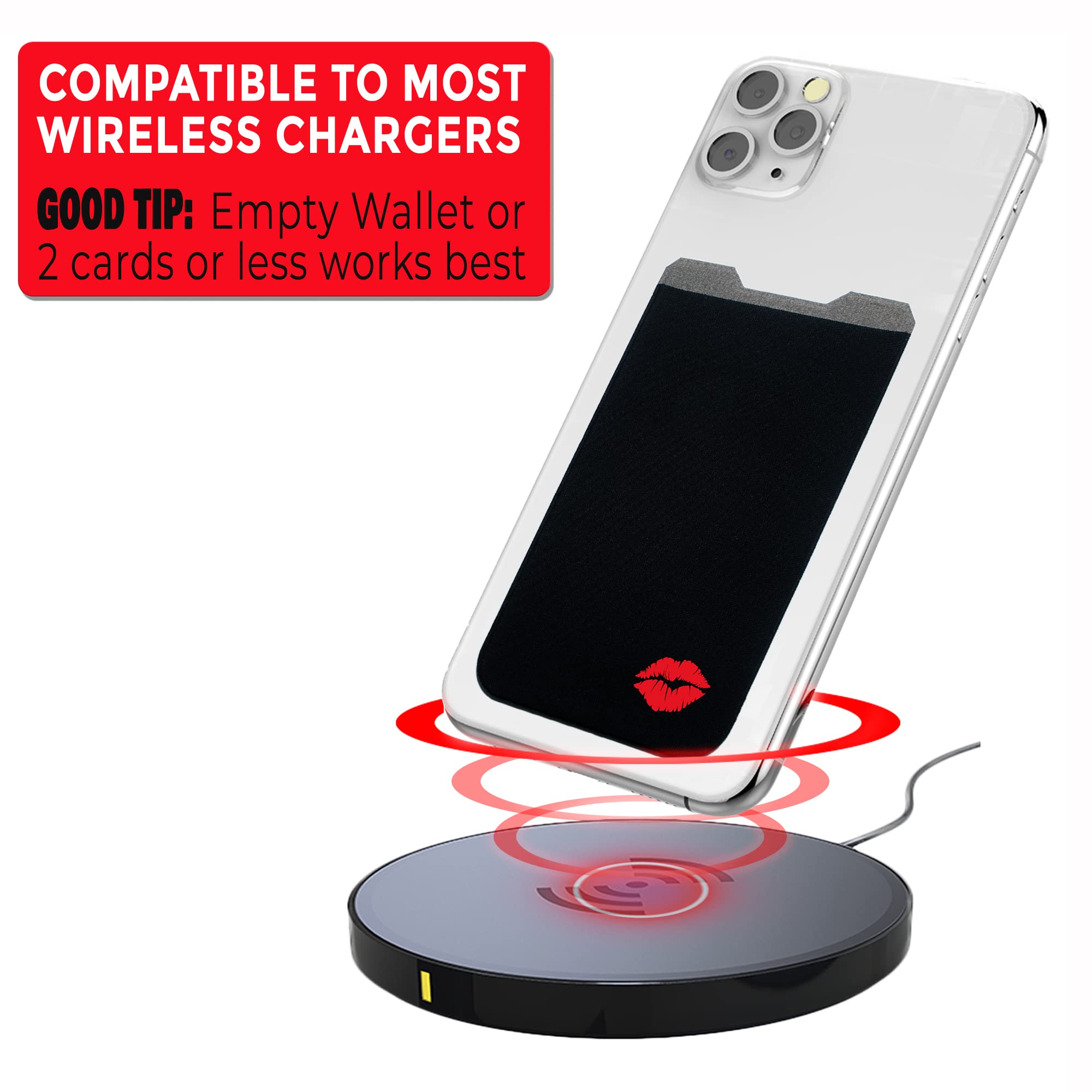 Gecko Stick-On Phone Wallet - Slim Adhesive Card Holder for iPhone & Android - Secure Lycra Pocket for Credit Cards, Cash & ID - Perfect for Gym, Travel & Everyday Use