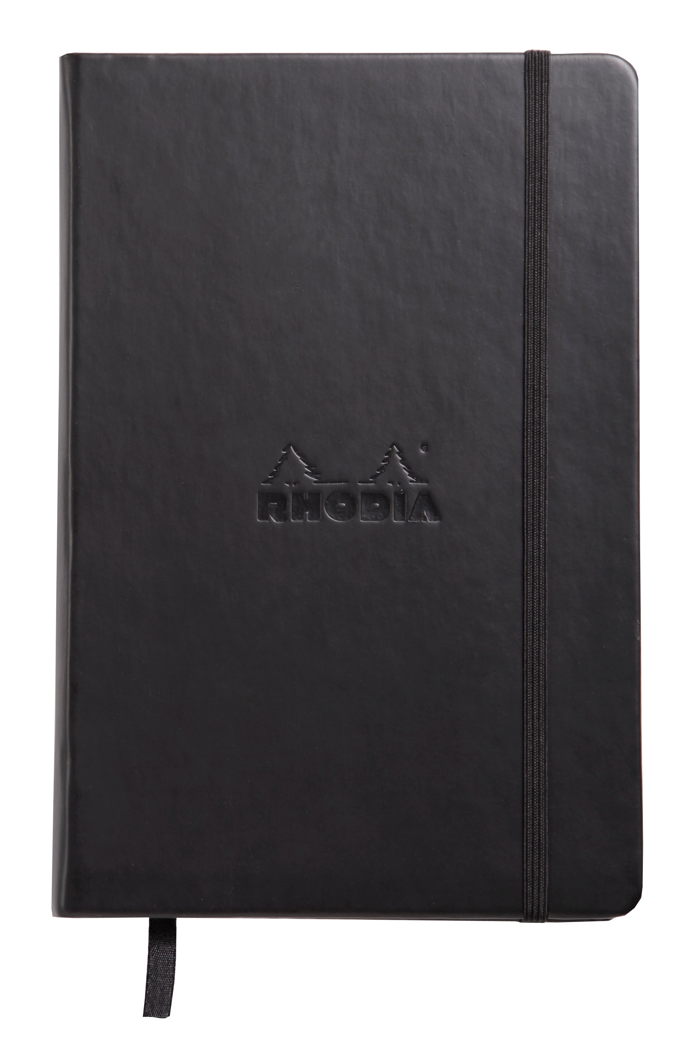 Rhodia A5 Hard Cover Notebook - Blank Black Pages for Journaling, Sketching & Note Taking - Premium Writing Notebook for Office, School & Travel