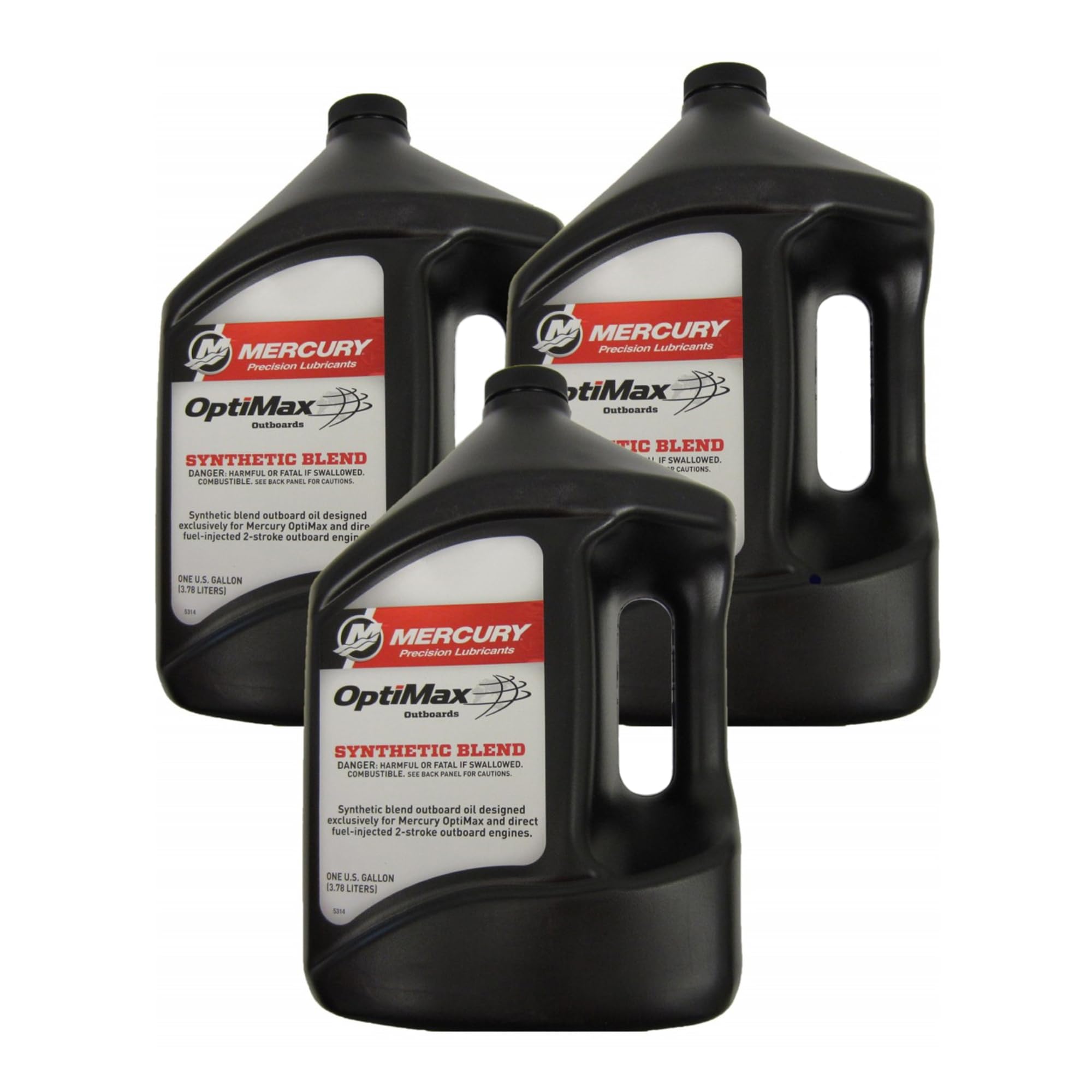 Premium OEM Mercury Optimax/DFI 2-Cycle Outboard Engine Oil - 3 Gallon Case (12 Quarts) - Ideal for Marine Boating, Fishing & Water Sports