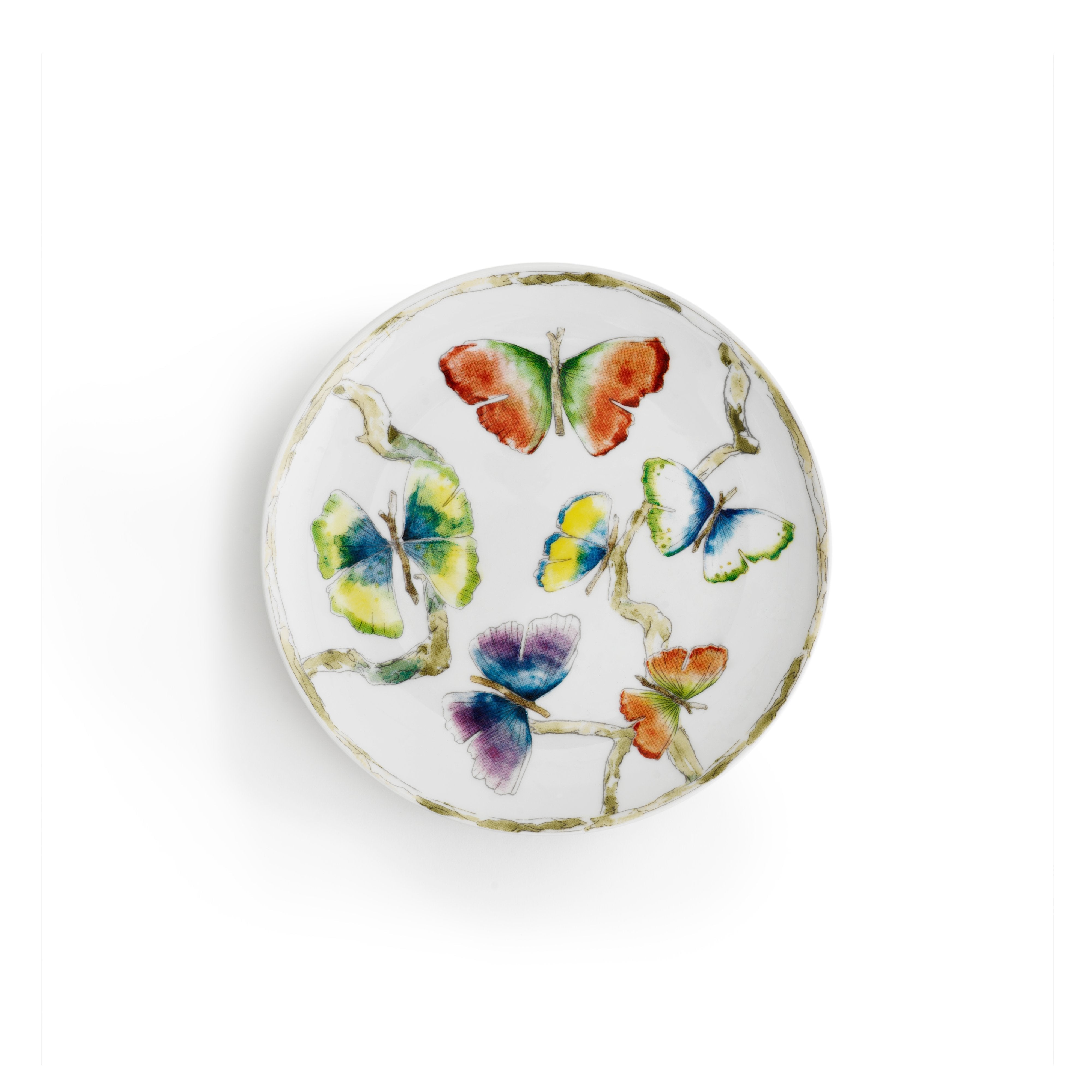 Butterfly Ginkgo Pattern Ceramic Dinnerware Set - Elegant Plates, Bowls & Mugs for Home Dining, Party Serving & Gift Giving