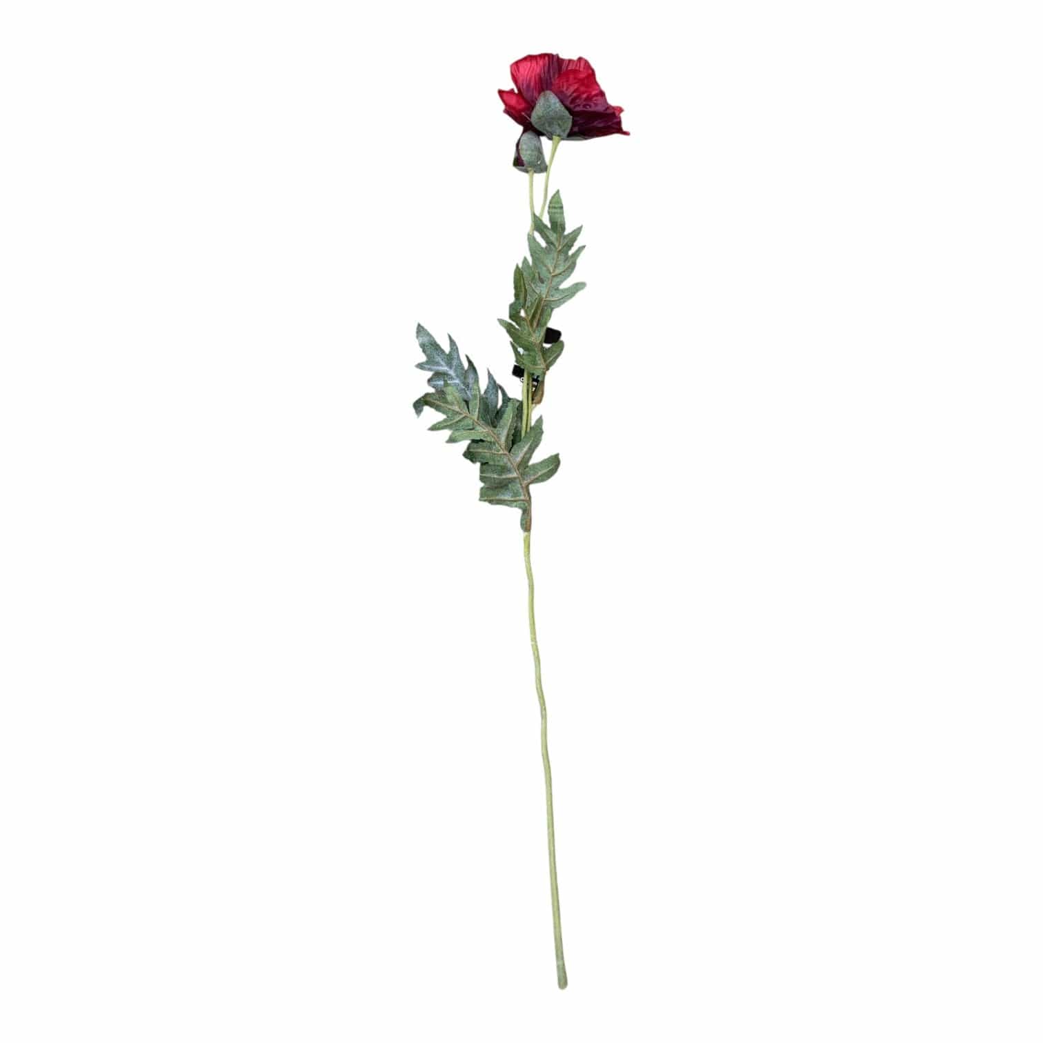 Faux Ruby Opium Poppy Flower - Artificial Silk Poppy Bouquet for Home Decor, Wedding Centerpieces & Floral Arrangements