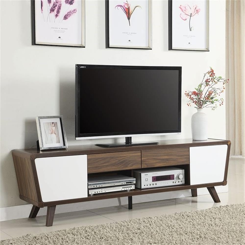 Allora Mid-Century Modern Wood TV Stand for TVs up to 74