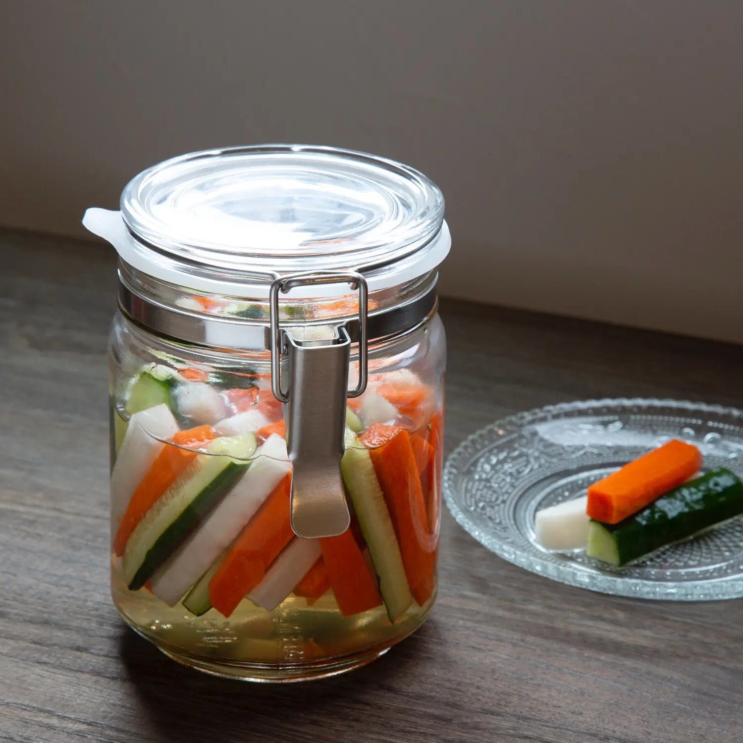 Premium Ishizuka Glass Soda Glass Airtight Storage Jar - BPA-Free, Antibacterial, Leak-Proof Food Container for Kitchen Pantry Organization, Meal Prep & Herb Storage
