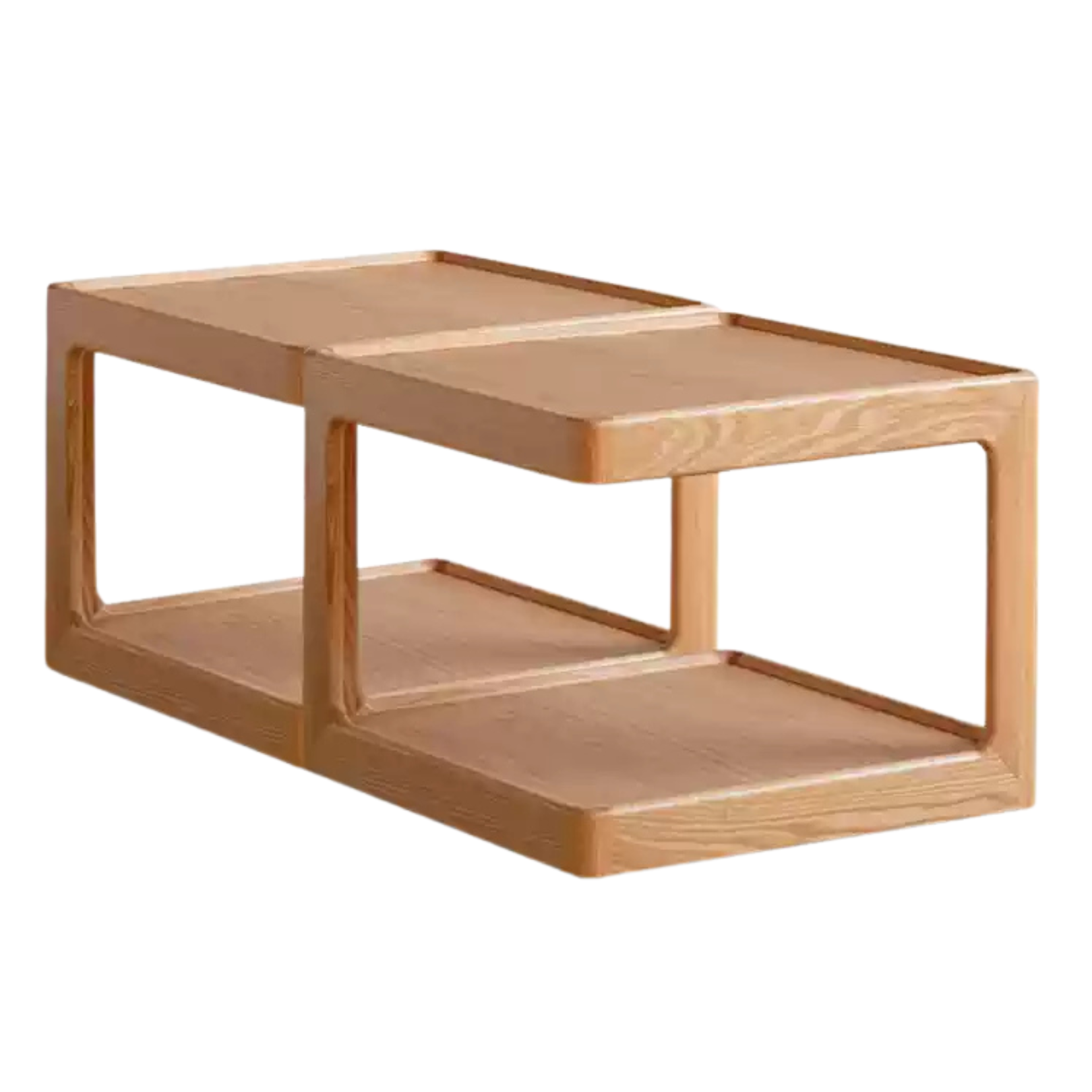 39.3x19.6x15.7 inch / 100x50x40cm / Natural wood color / combination coffee table