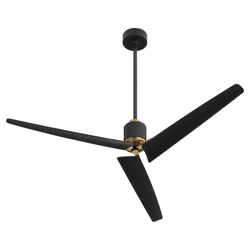 Cyan Design BURAN 11982 Aged Brass Ceiling Fan with Light - 52 Inch Indoor Flush Mount for Bedroom, Living Room & Office