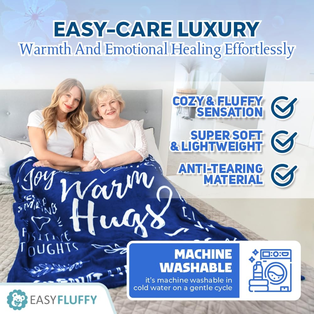 Healing Blanket for Men & Women - Ultra Soft Comfort Blanket with Inspirational Quotes - Perfect Get Well Soon Gift for Surgery Recovery, Chemotherapy Patients & Tough Times - 50